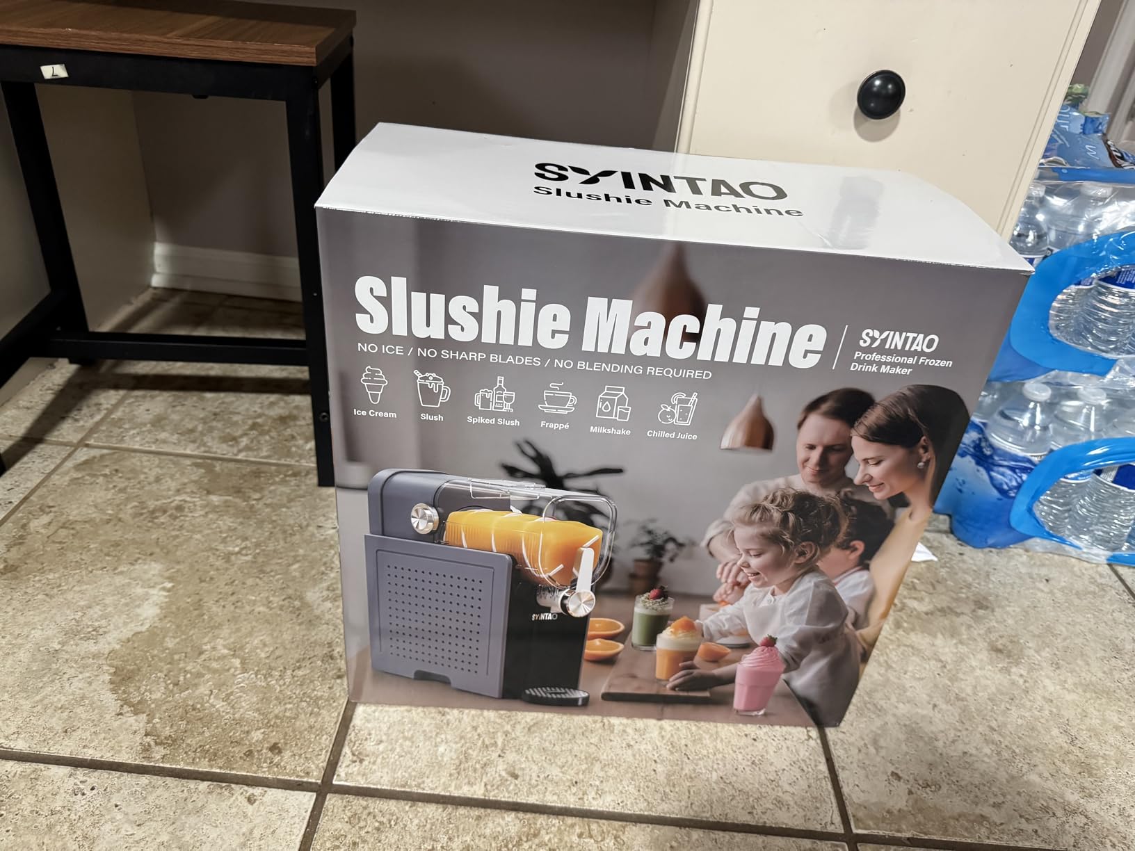 SYINTAO 2-in-1 Slushie & Soft Serve Ice Cream Maker, 96oz Vessel No-Ice-Needed Frozen Drink Machine with LED Display, 6 Preset Modes, Auto-Clean & Delay Timer - Gift for Family customer photo 1