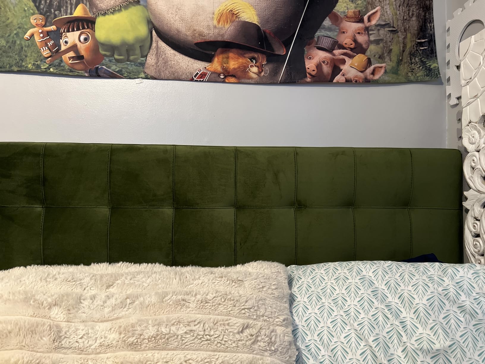 Modway Lily Performance Velvet Queen Size Headboard with Biscuit Tufting in Taupe - Stain-Resistant Upholstery with Padded Design and 5 Height-Adjustable Mounts customer photo 2