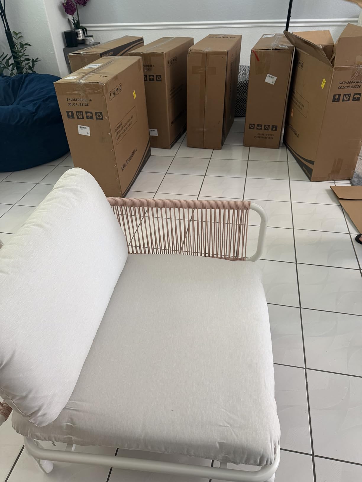 4 Piece Modern Outdoor Sectional Sofa, 31