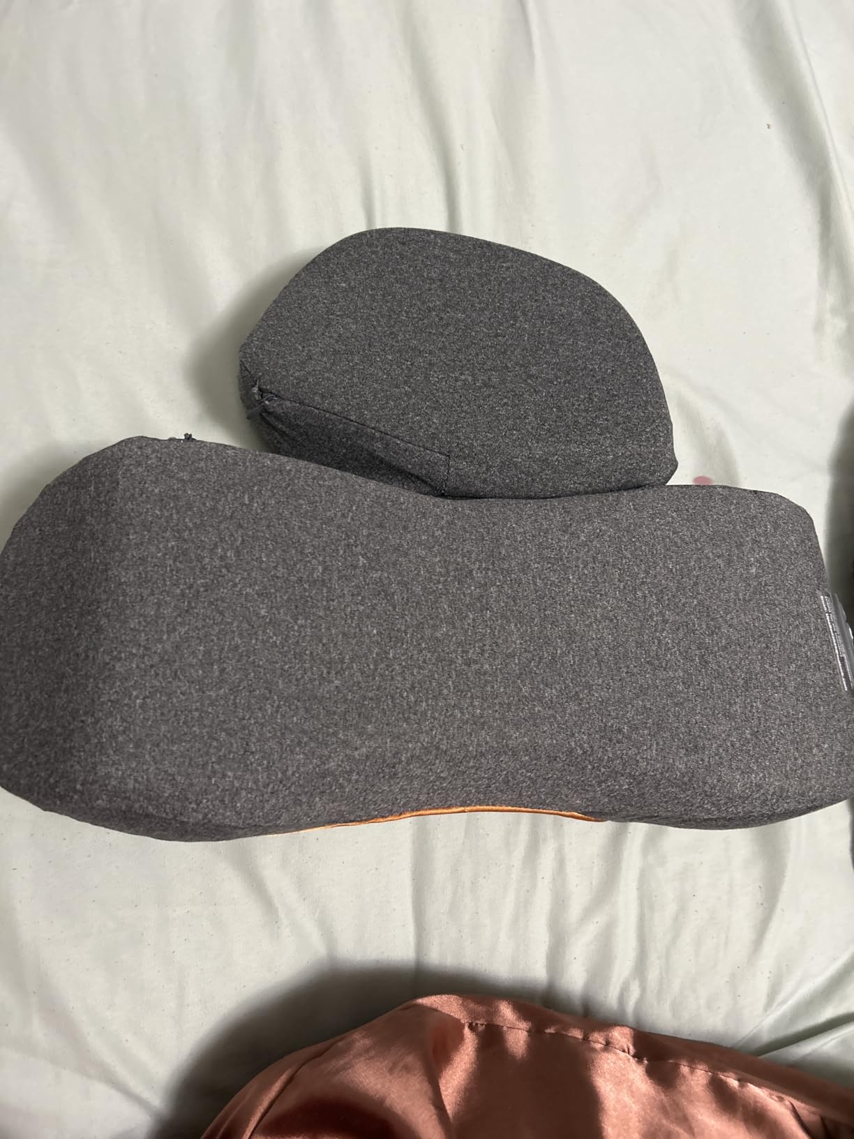 Upalled Cordless Heated Neck Massager Pillow for Pain Relief Deep Tissue, 3-in-1 Rechargeable Neck Cervical Traction Device with Heat, Massage, Electric Stretch, Ergonomic Neck Shoulder Relaxer, Grey customer photo 1