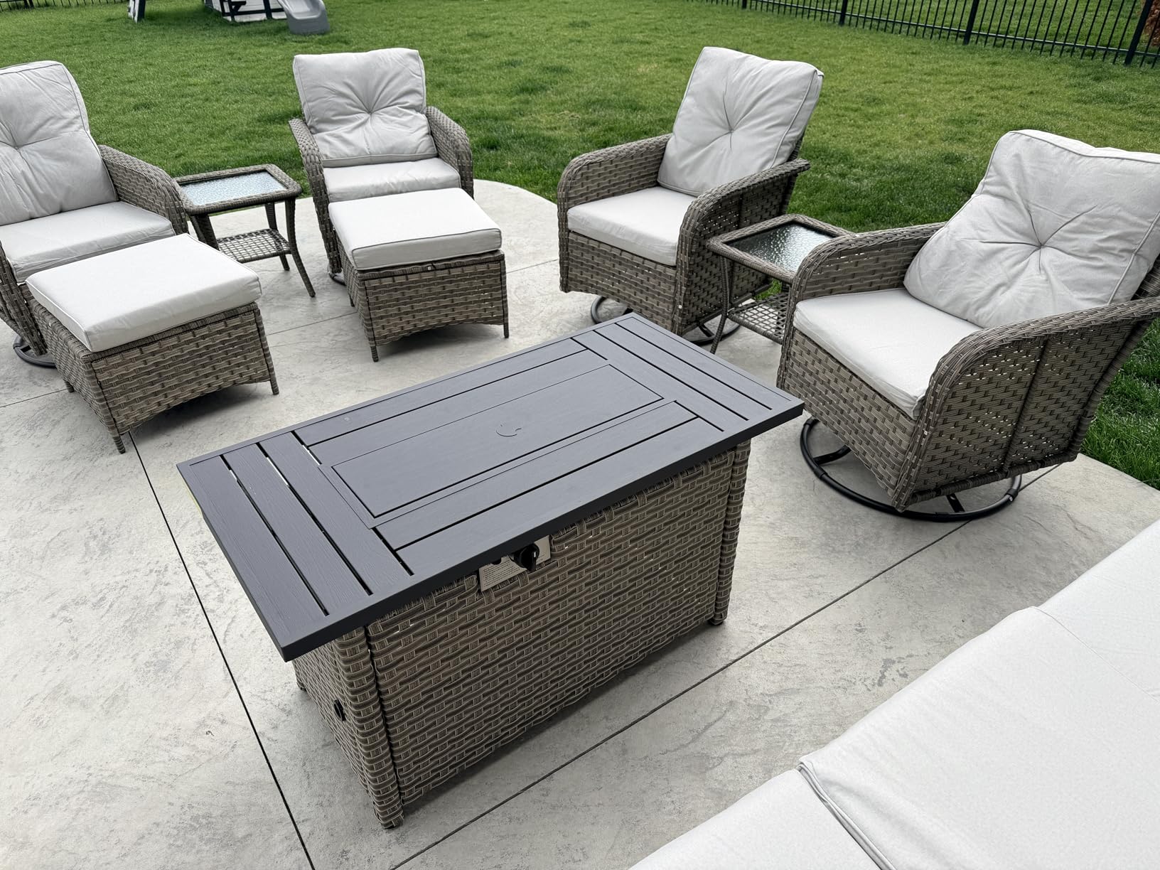 Aoxun 10-Piece Patio Furniture Set with 44