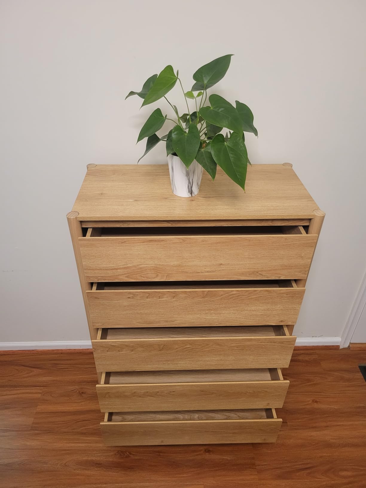 CHUWELL Walnut 6 Drawers Dresser for Bedroom, 47.2