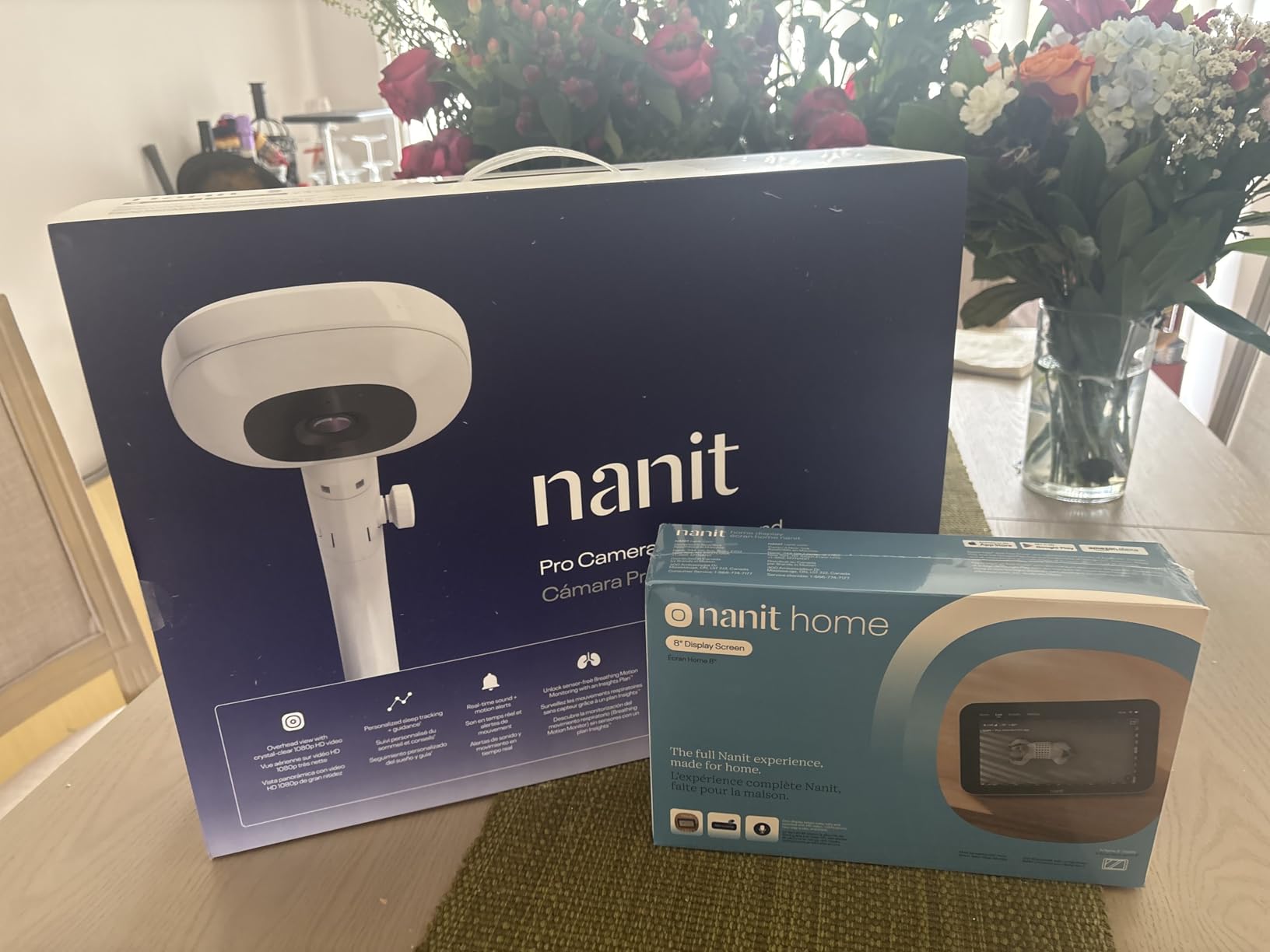 Nanit Smart Baby Monitor System with Floor Stand - Crystal-Clear Video, Real-Time Notifications, Sleep Insights - 8-inch Display/App Integration customer photo 1