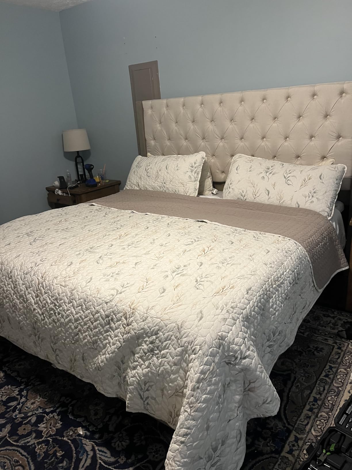 Jocisland Solid Wood King Size Bed Frame, 57