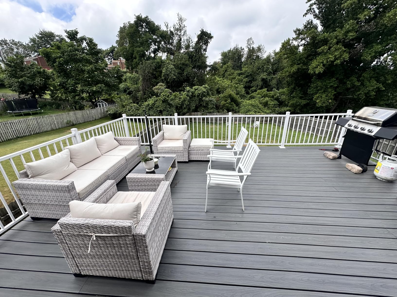 LOUVIXA 7 Piece Outdoor Patio Furniture Set, Outdoor Sectional Sofa, Wicker Rattan Patio Furniture, Patio Conversation Set with Coffee Table & Cushions customer photo 1