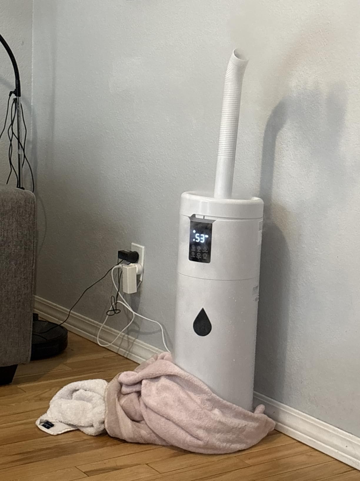 Humidifiers for Large Room Home Bedroom 2000 sq.ft. 17L/4.5Gal Large Humidifier with Extension Tube & 4 Speed Mist, Top Fill Wholehouse Humidifier with 360°Nozzle for Plant Office Commercial Greenhouse customer photo 1