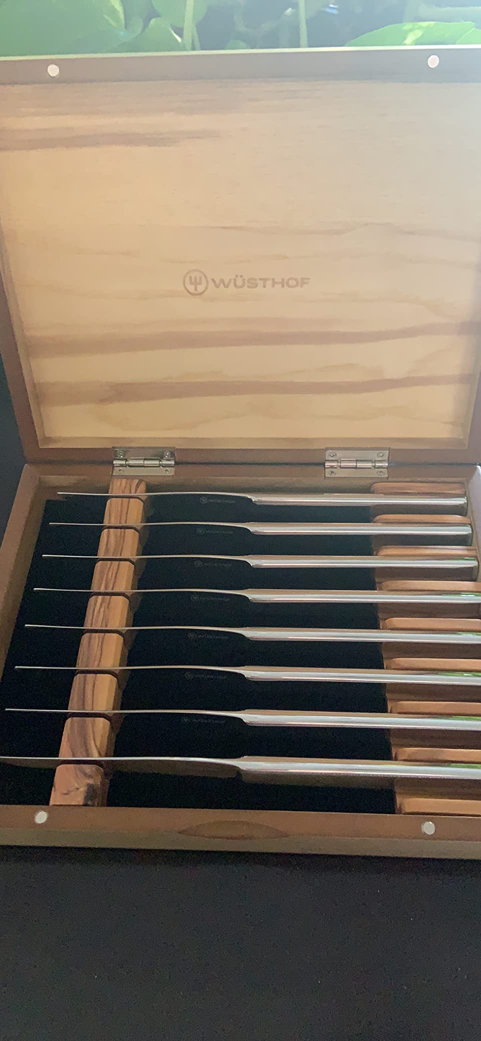 WÜSTHOF Stainless Steel 8-Piece Steak Knife Set with Black Presentation Chest customer photo 2