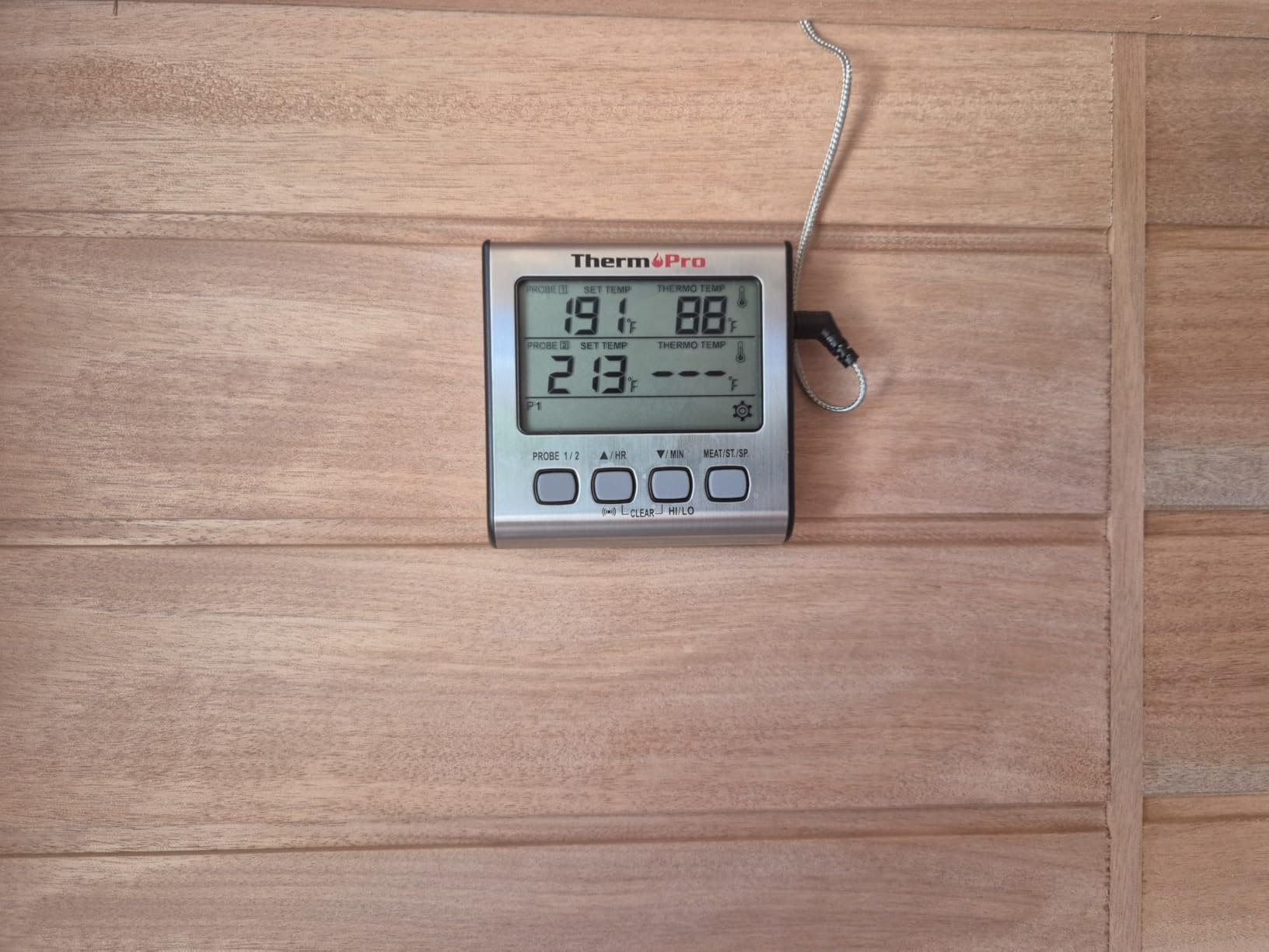 TempPro TP17 Dual Probe Digital Cooking Meat Thermometer Large LCD Backlight Food Grill Thermometer with Timer Mode for Smoker Kitchen Oven BBQ, Silver (Previously ThermoPro) customer photo 2
