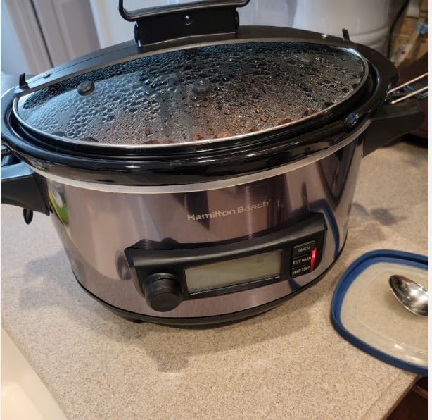 Hamilton Beach Portable 6 Quart Set & Forget Digital Programmable Slow Cooker with Lid Lock, Temperature Probe, Dishwasher Safe Crock & Lid, Black Stainless (33866) customer photo 1