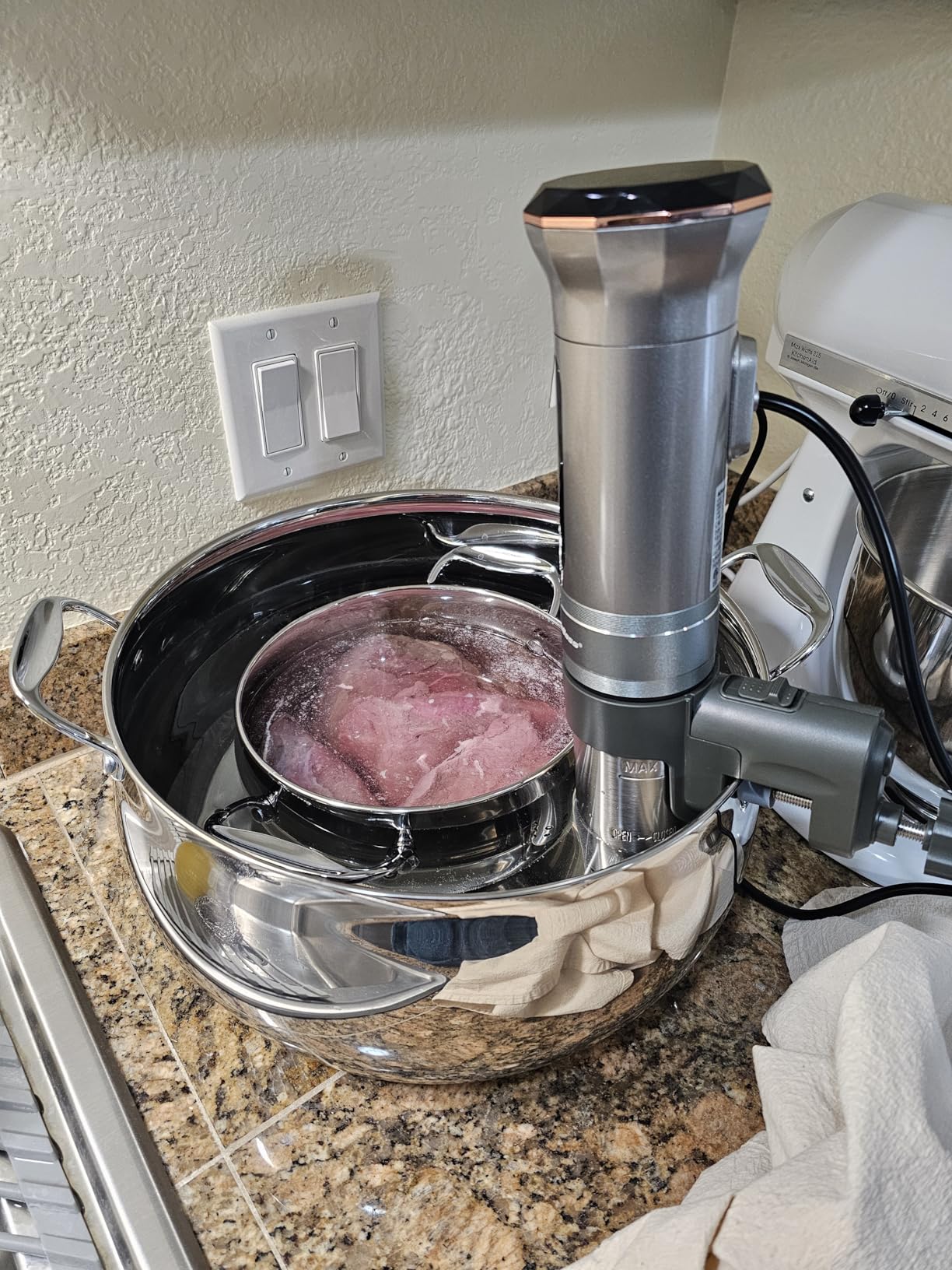 Sous Vide Cooker Machine: Ultra-quiet 1100 Watts Sous Vide Precision Cooker IPX7 Waterproof Stainless Steel, Suvee Cooker Immersion Circulator Accurate Temp Digital LED Touch Screen G300S customer photo 1