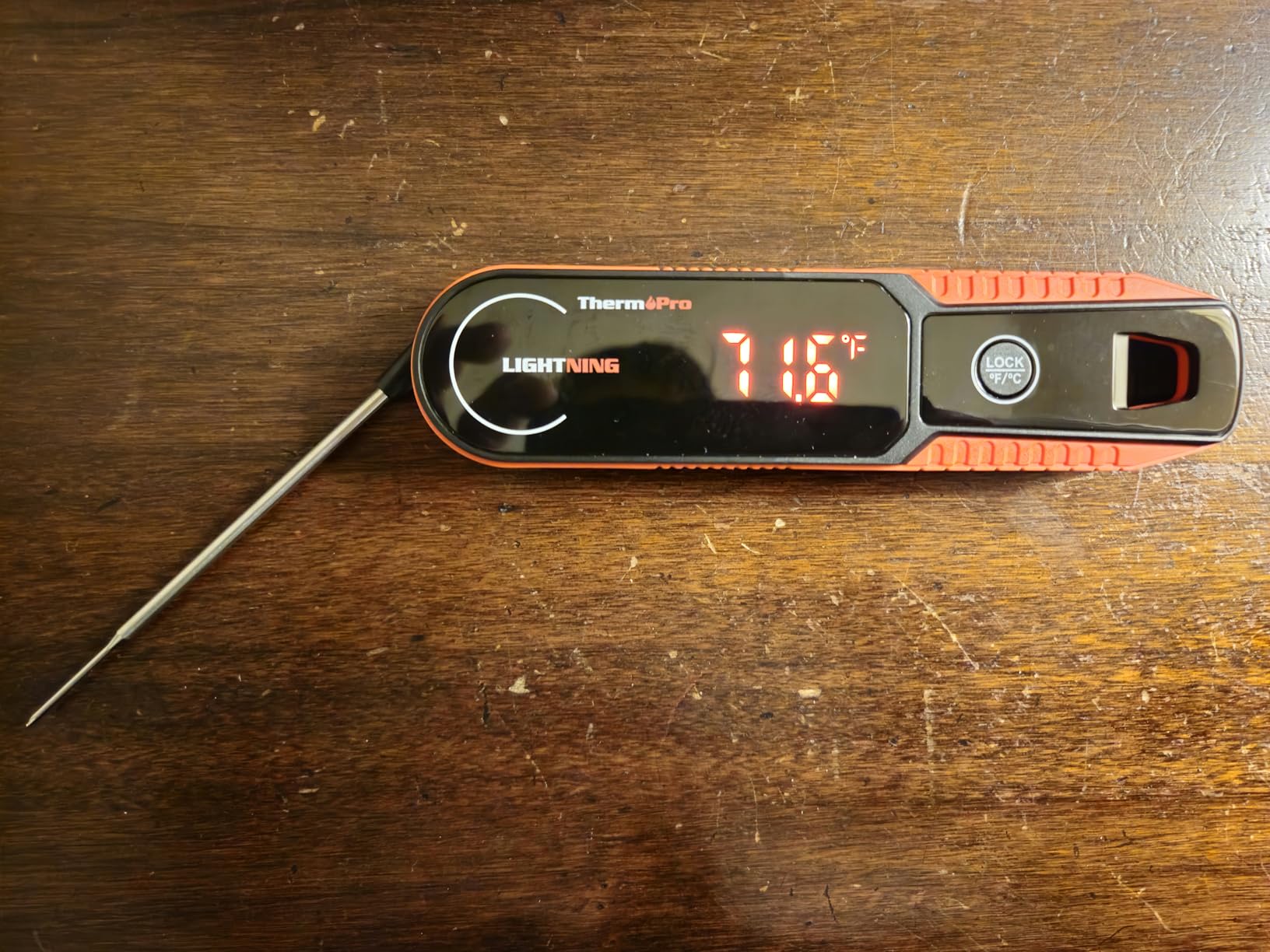 TempPro Lightning 1 Sec Instant Read Meat Thermometer, Kitchen Food Thermometer with 180° Rotating Display, IP67 Waterproof Cooking Thermometers for Deep Fry Smoker Grill BBQ customer photo 2