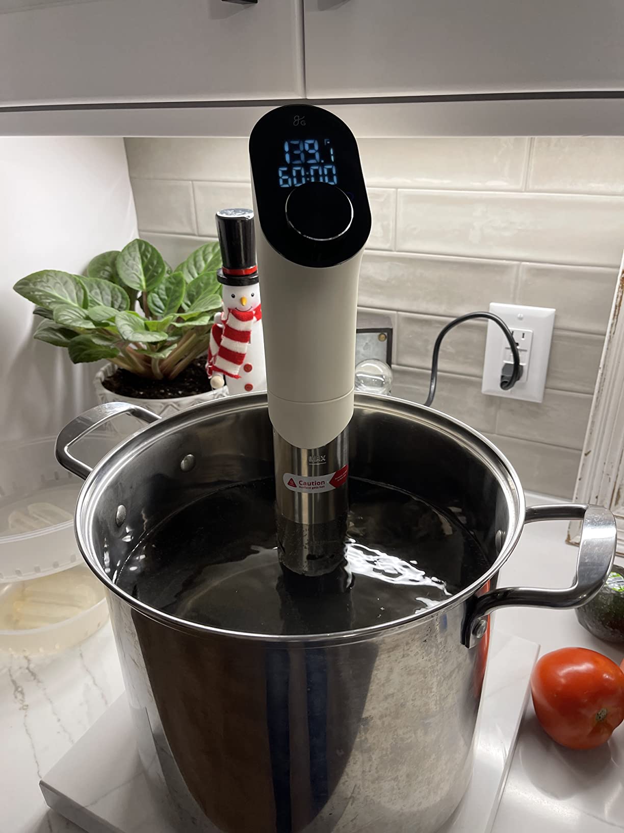Greater Goods Kitchen Sous Vide Machine - Precision Cooker, Immersion Circulator, Brushless Motor, 1100 Watts (Stone Blue) customer photo 2