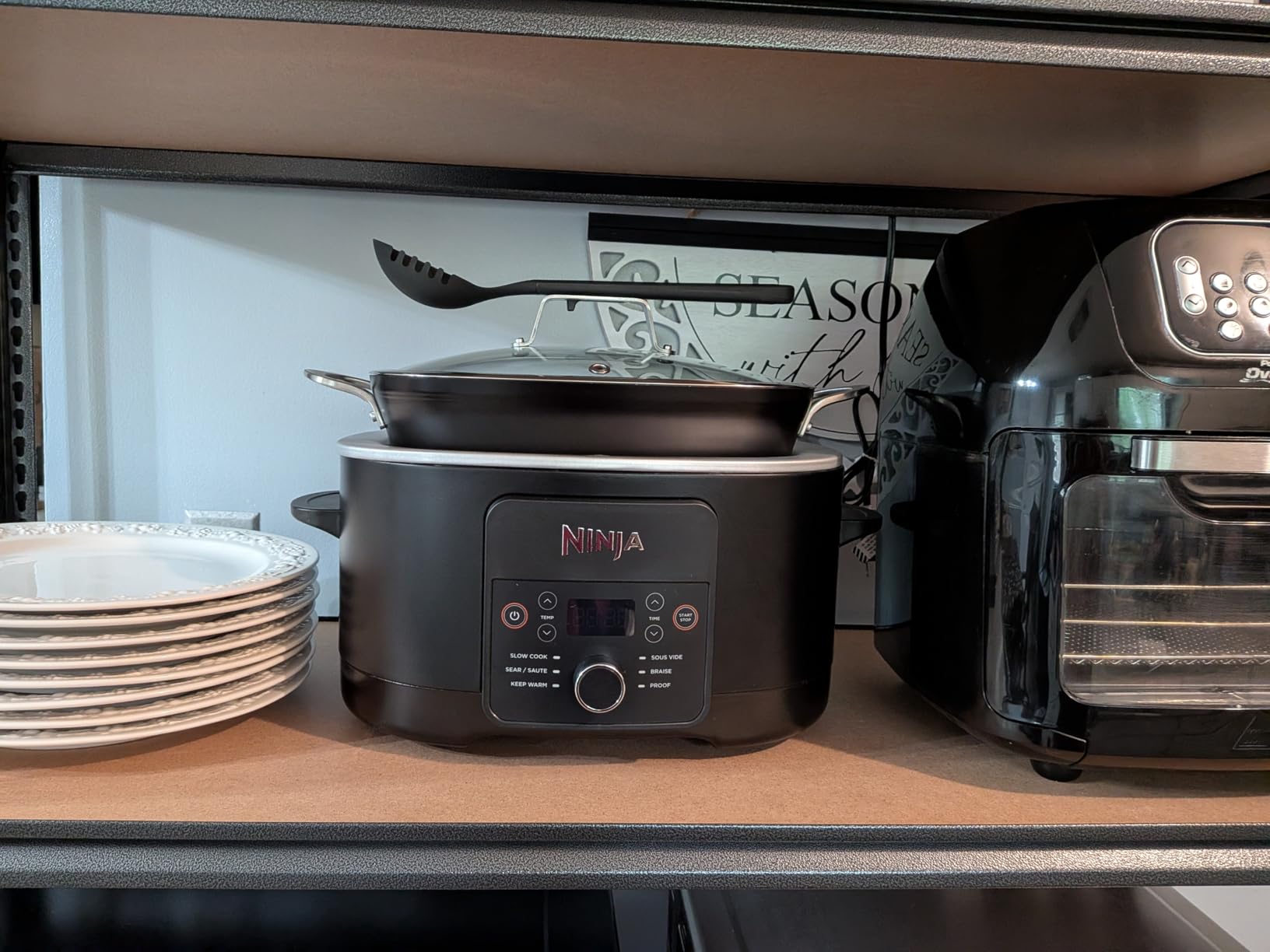 Ninja 12-in-1 PossibleCooker PLUS | 8.5-qt - Sous Vide & Proof Multi-Cooker | Slow Cooker, Dutch Oven & More | Glass Lid & Integrated Spoon | Nonstick | Oven Safe Pot to 500°F | Black | MC1010 customer photo 2
