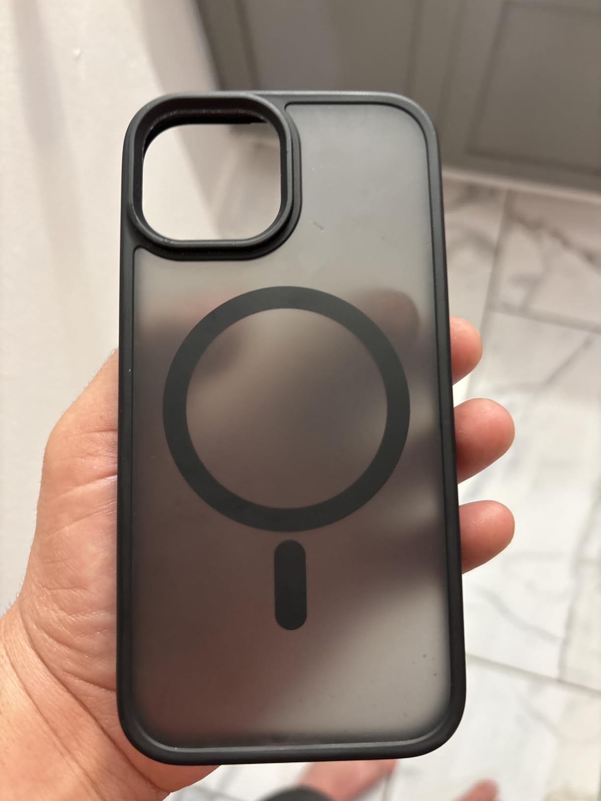 CACOE Magnetic Case for iPhone 13 & iPhone 14 6.1 inch-Compatible with MagSafe & Magnetic Car Phone Mount,Not Yellowing Anti-Scratch (Clear) customer photo 1