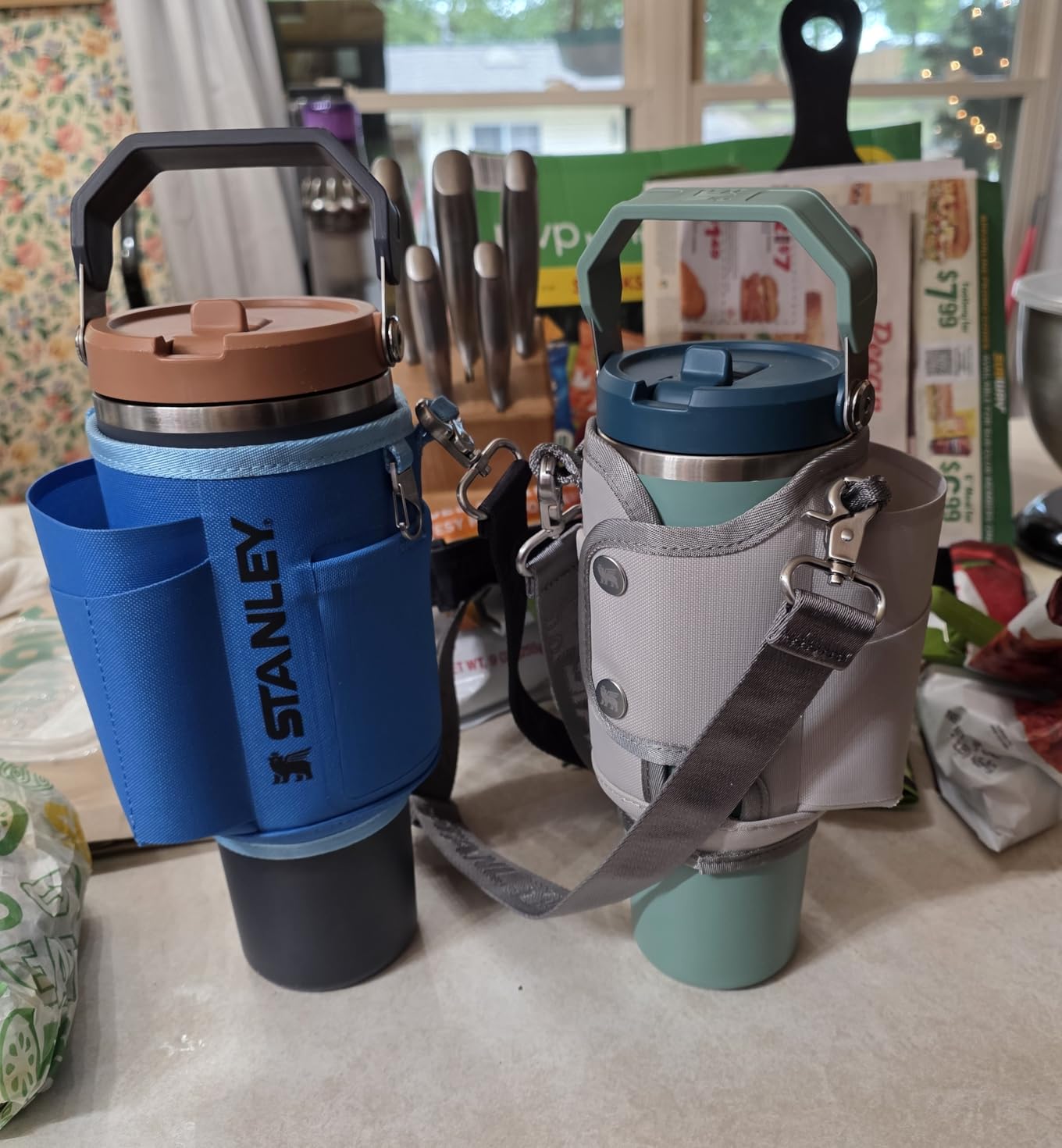 Stanley All Day Quencher Carry All for 40 oz Tumbler with Handle | Crossbody Bag with Phone Holder Pocket, Card Sleeve & Detachable Strap | Water Bottle Carrier Bag | BPA-Free customer photo 1