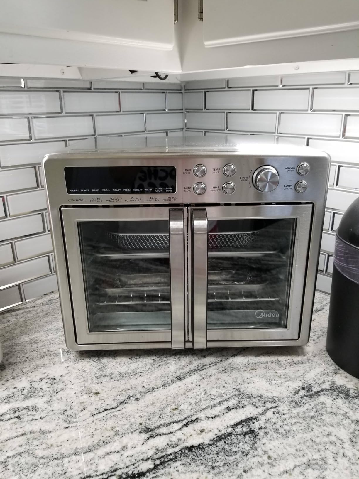 Midea Flexify Classic French Door Toaster Oven Air Fryer Combo, 10-in-1 Large Capacity 26.4 QT Countertop Oven, 25% Faster Cooking and 90% Less Oil, Stainless Steel customer photo 2