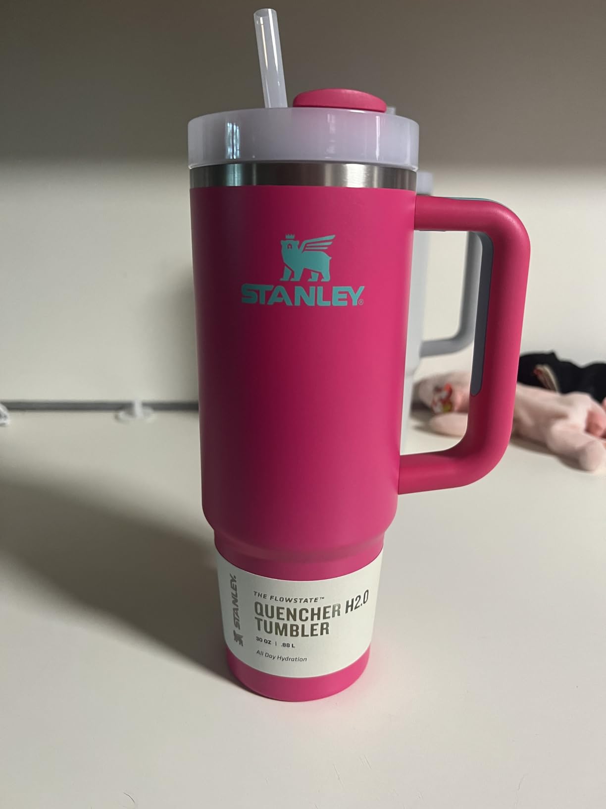 Stanley Quencher H2.0 Tumbler with Handle and Straw 30 oz | Flowstate 3-Position Lid | Cup Holder Compatible | Insulated Stainless Steel Cup | BPA-Free | Passion Pink customer photo 1