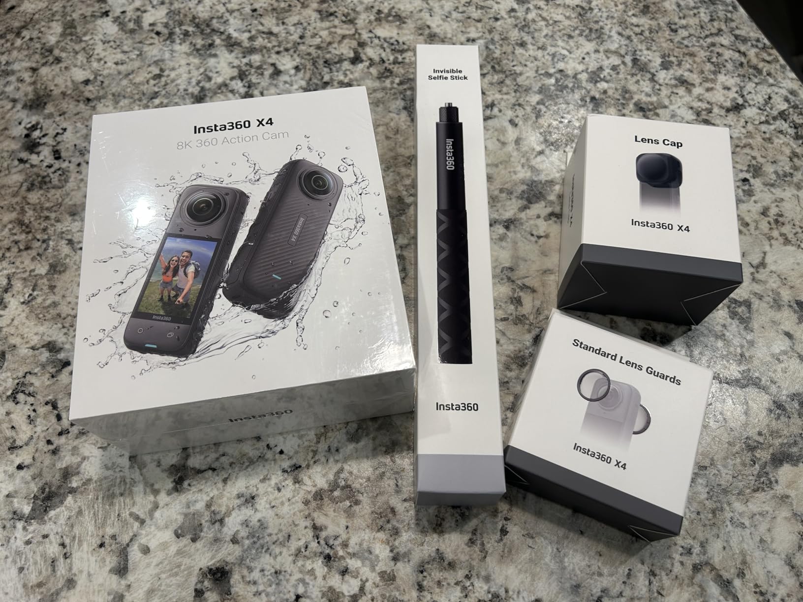 X4 Get-Set Bundle - 8K Waterproof 360 Action Camera, 4K Wide-Angle Video, Invisible Selfie Stick Effect, Removable Lens Guards, 135 Min Battery Life, AI Editing, Stabilization customer photo 1