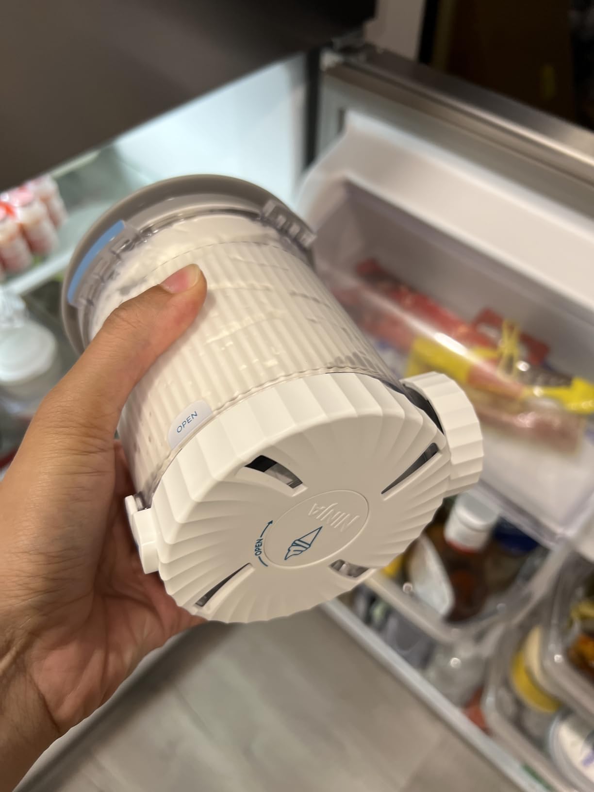Swirl by CREAMi Pints and Lids - 2 Pack, Compatible with NC700 Series Ninja Swirl Ice Cream & Soft Serve Makers, BPA-Free & Dishwasher Safe, Grey Lids, XSK7PNTLD2 customer photo 1