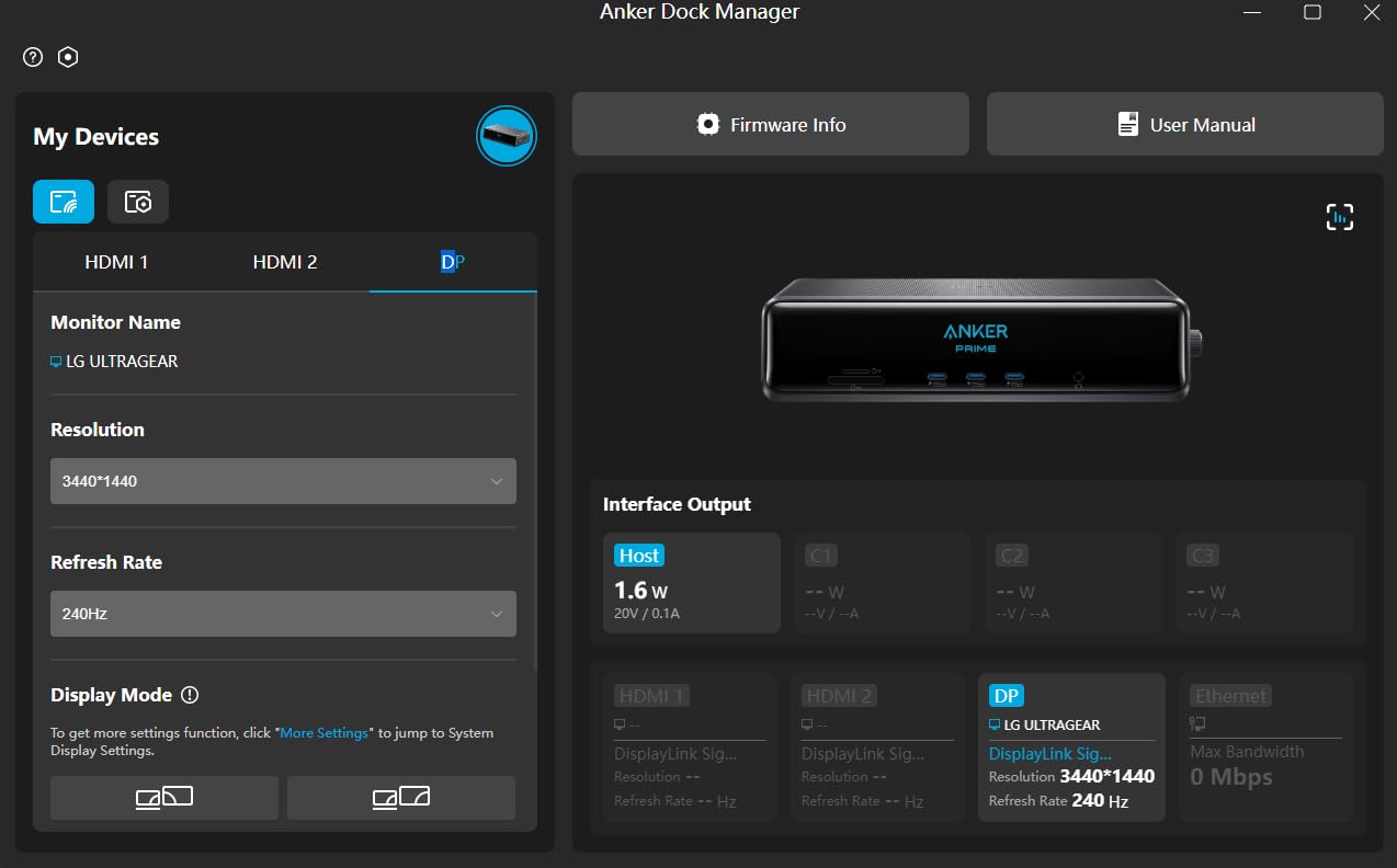 Anker Prime Docking Station (DL7400), 14-Port Triple Display with DisplayLink, 140W Max, Smart Display, Triple 4K 60Hz, Cooling Fan, for Windows Laptops (The Latest DisplayLink Driver Must Installed) customer photo 2