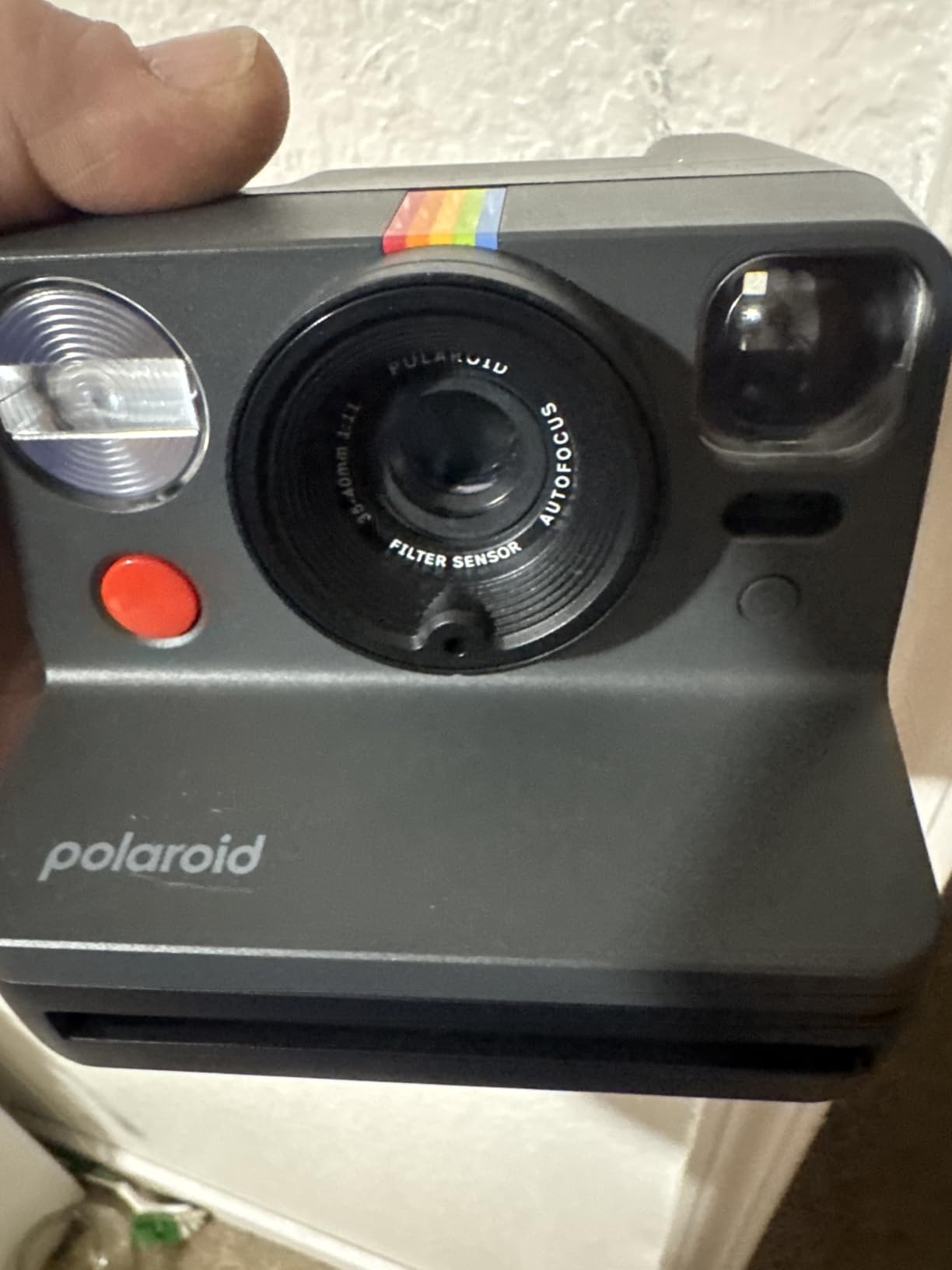 Polaroid Now 3rd Generation I-Type Instant Camera + Film Bundle - Pebble White Camera + 16 Color Photos customer photo 1