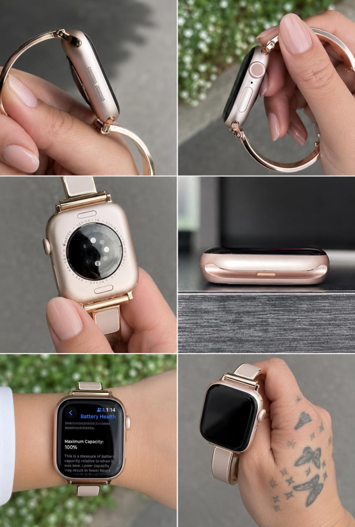 Apple Watch Series 10 [GPS, 46mm] - Silver Aluminum Case with Denim Sport Band, M/L (Renewed Premium) customer photo 1