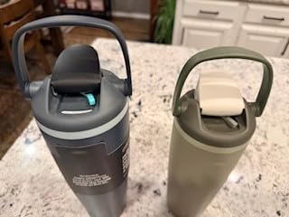 Owala FreeSip Sway Insulated Stainless Steel Water Bottle with Two-Way Spout, Built-In Straw and Bucket Handle, Made for Travel, School, and Sports, 30oz, BPA Free, Leak Proof, Beach House customer photo 2