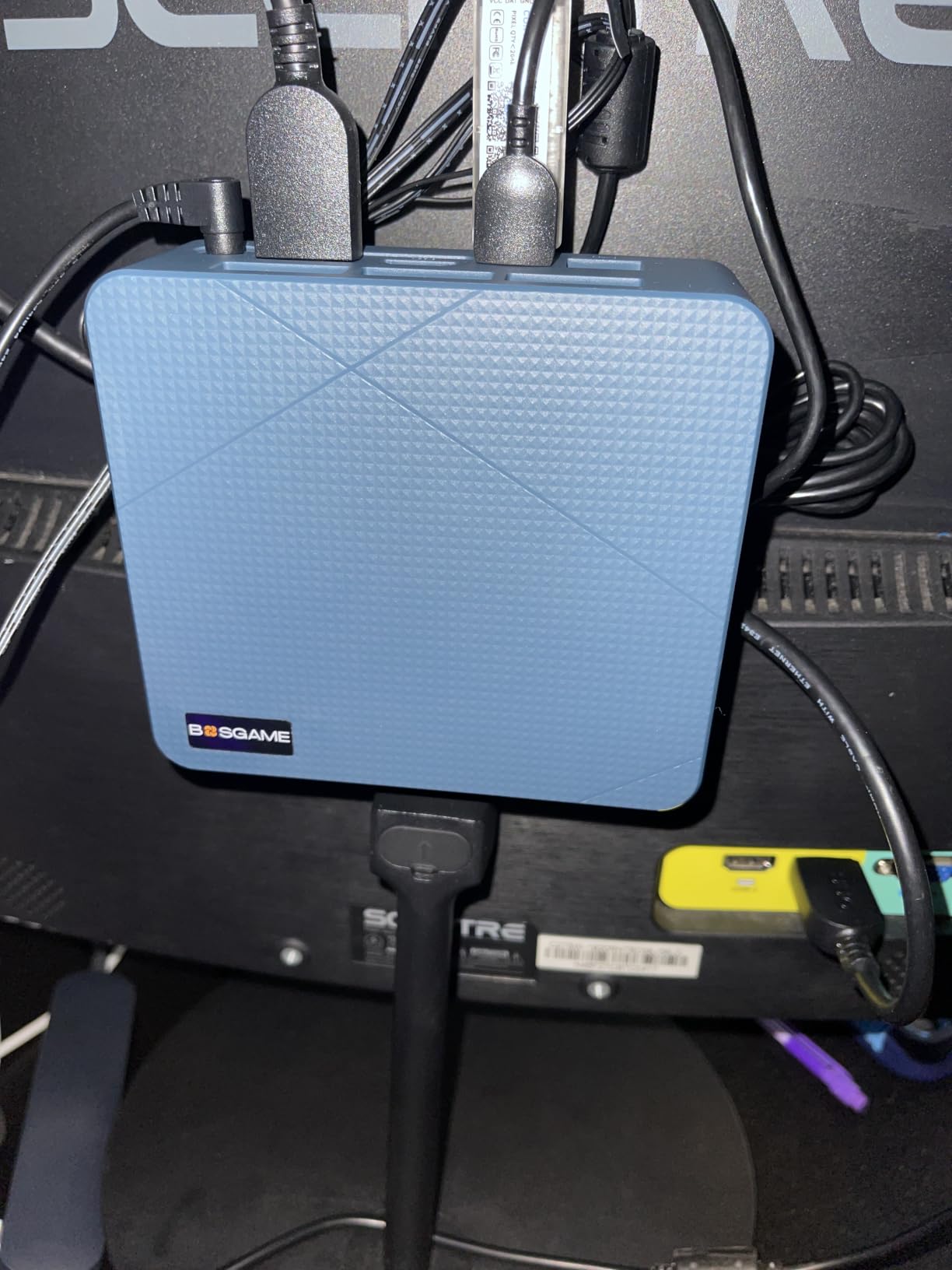 BOSGAME P4 Ultra Mini PC Gaming, Ryzen 7 7730U, 16GB RAM 1TB NVMe SSD Mini Computers, Dual 2.5G LAN, Wi-Fi 6E, BT5.2, 4K Triple Display HDMI | DP | Type-C, Home Office Business customer photo 1