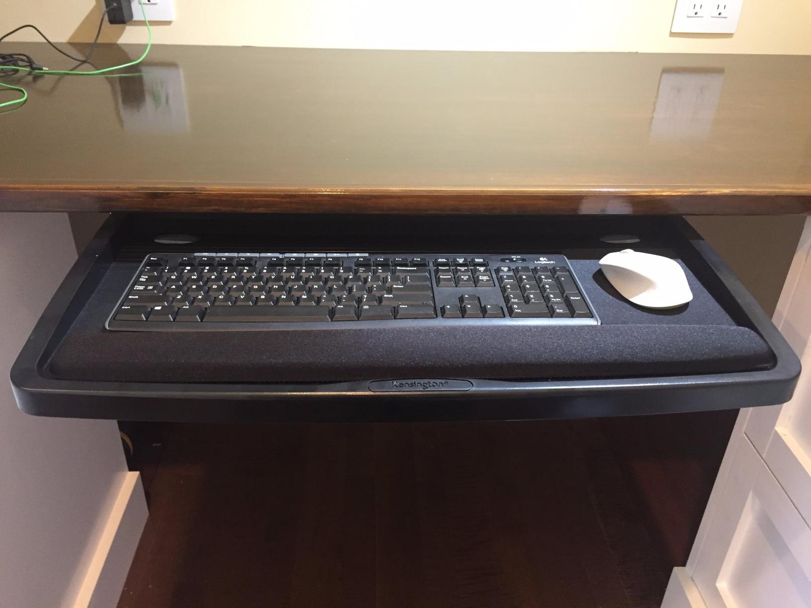 Kensington Keyboard Tray Under Desk, SmartFit Ergonomic Slide-Out Keyboard Drawer with Cable Management (K60004US) customer photo 2