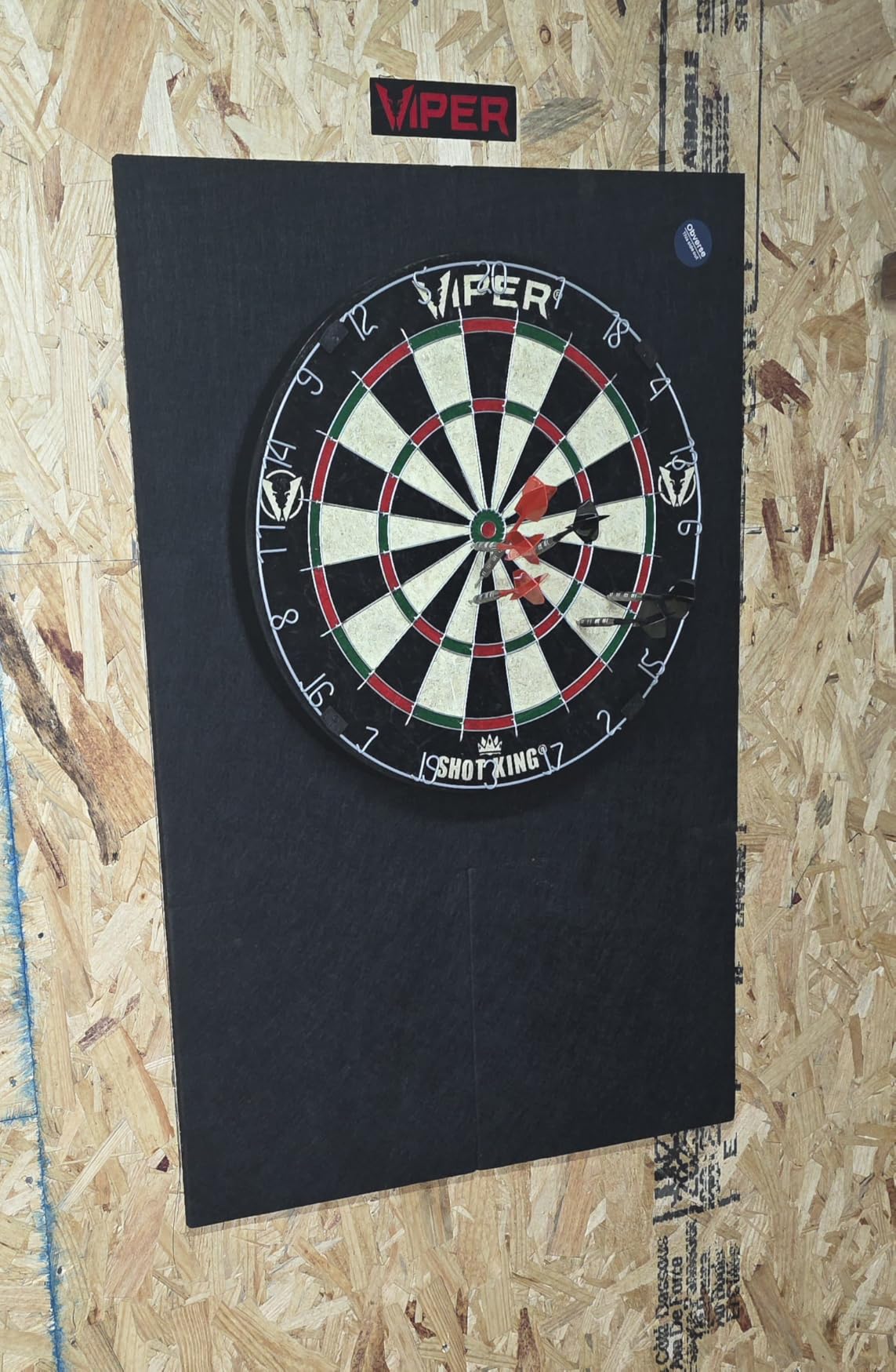 Viper by GLD Products Shot King Regulation Bristle Steel Tip Dartboard Set with Bullseye Metal Radial Spider Wire customer photo 1