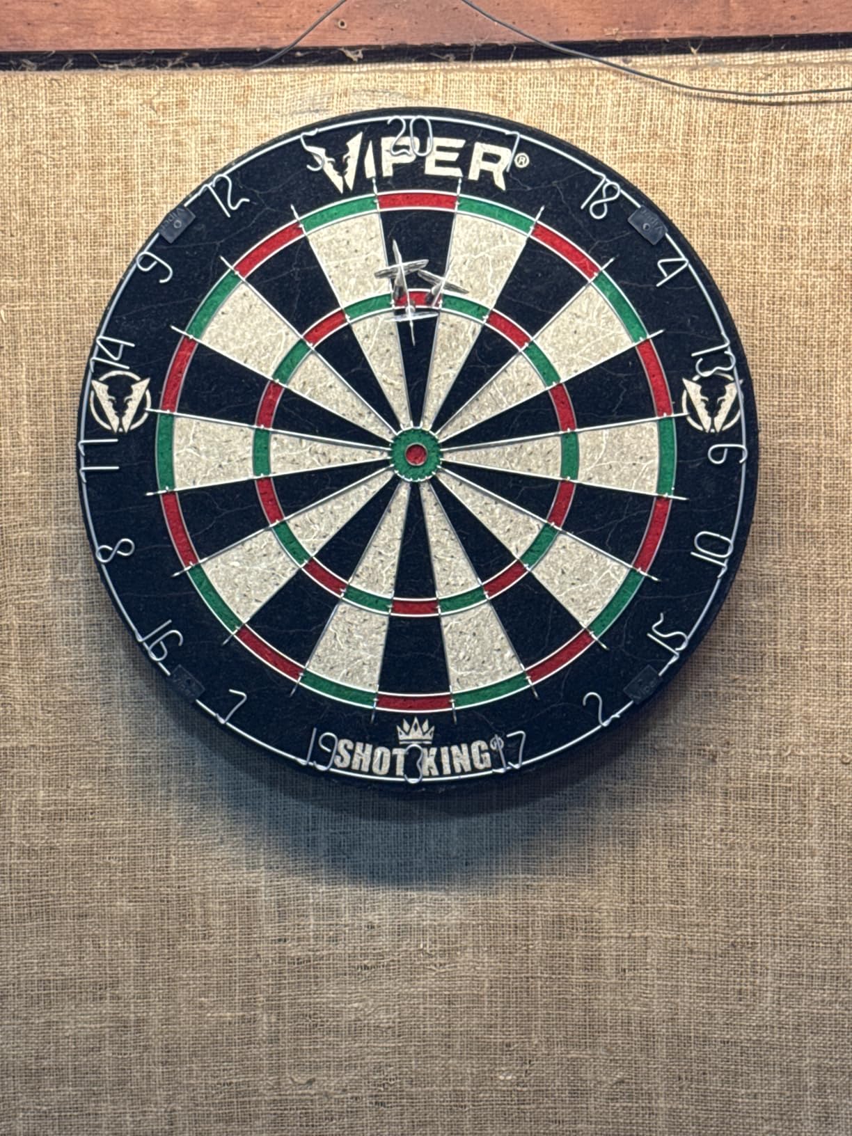 Viper by GLD Products Shot King Regulation Bristle Steel Tip Dartboard Set with Bullseye Metal Radial Spider Wire customer photo 2