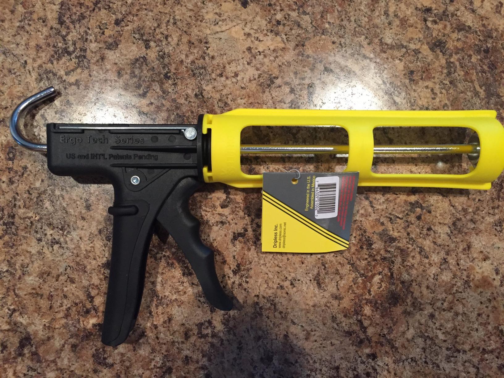 Dripless ETS2000 The Yellow Gun Composite Caulk Gun - Dripless Caulking Gun for 10 oz Cartridges or Tubes - Lightweight Body - 12:1 Thrust Ratio - Pro Painter Preferred customer photo 1