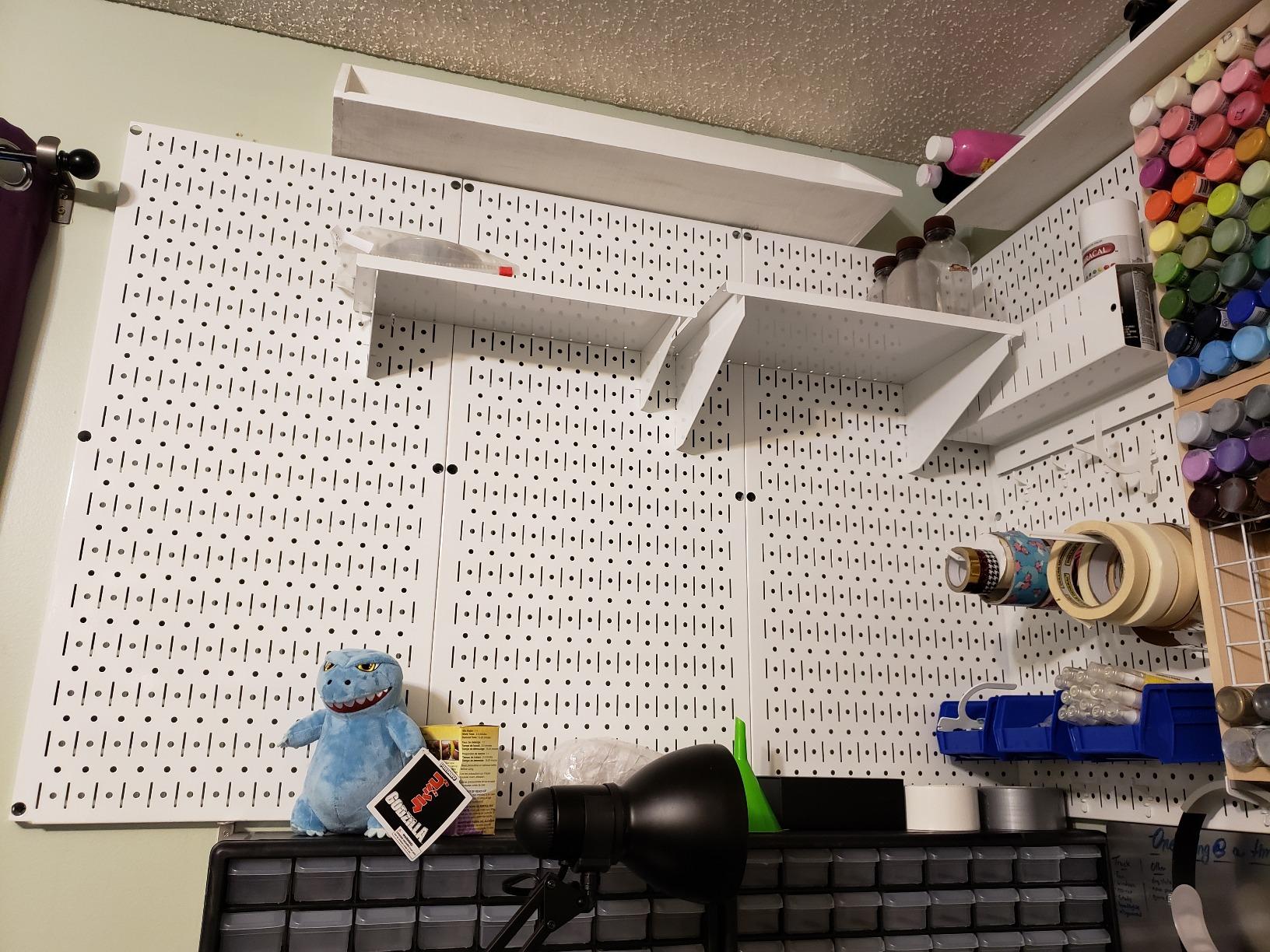 Wall Control Craft & Hobby Pegboard Organizer Storage Kit with White Pegboard and White Accessories customer photo 2