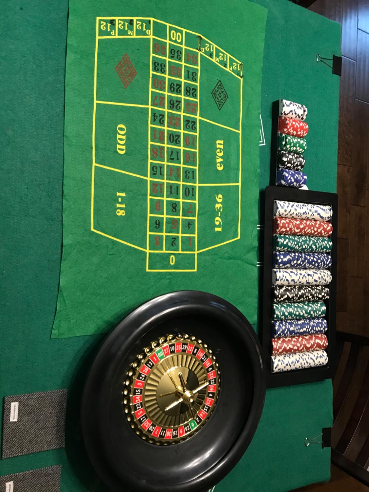 Trademark Poker Roulette Wheel Set with Mat, Green/Black, 30