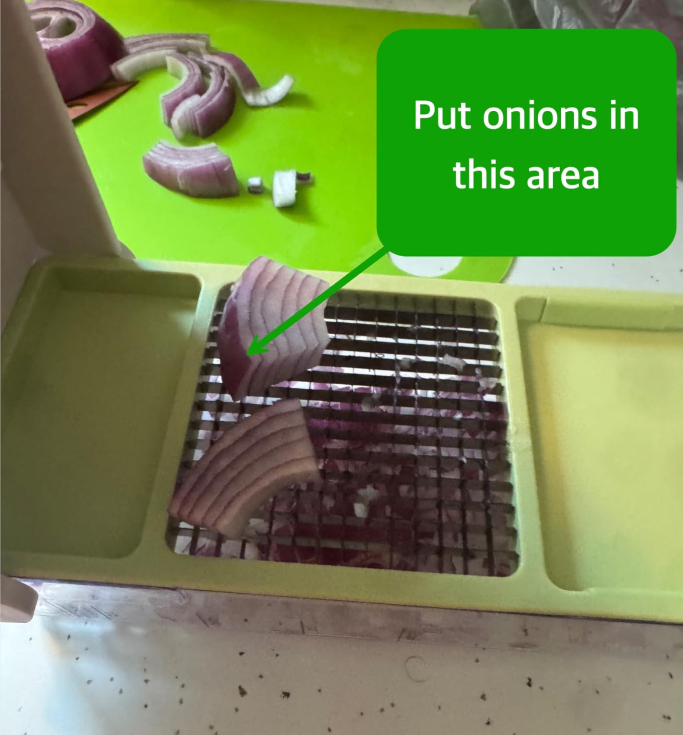 Vidalia Chop Wizard Vegetable Chopper - Original As Seen On TV Food Dicer with 2 Stainless Steel Blades, Large 2-Cup Container, Cleaning Tool, Dishwasher Safe Onion & Vegetable and Fruit Cutter customer photo 1