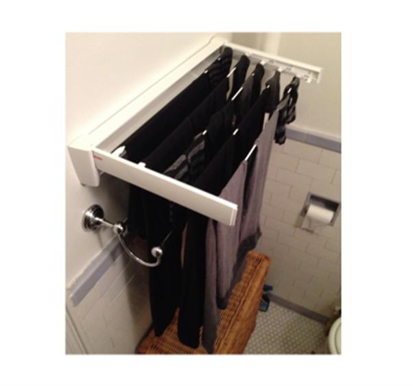 Leifheit Wall Dryer Telegant 36 Protect Plus, Space Saving Wall Mounted Clothes Drying Rack with 3.6 m Drying Length, Hidden Folding Design, 5 Rustproof Rails and 60 cm Aluminum Towel Bar customer photo 1