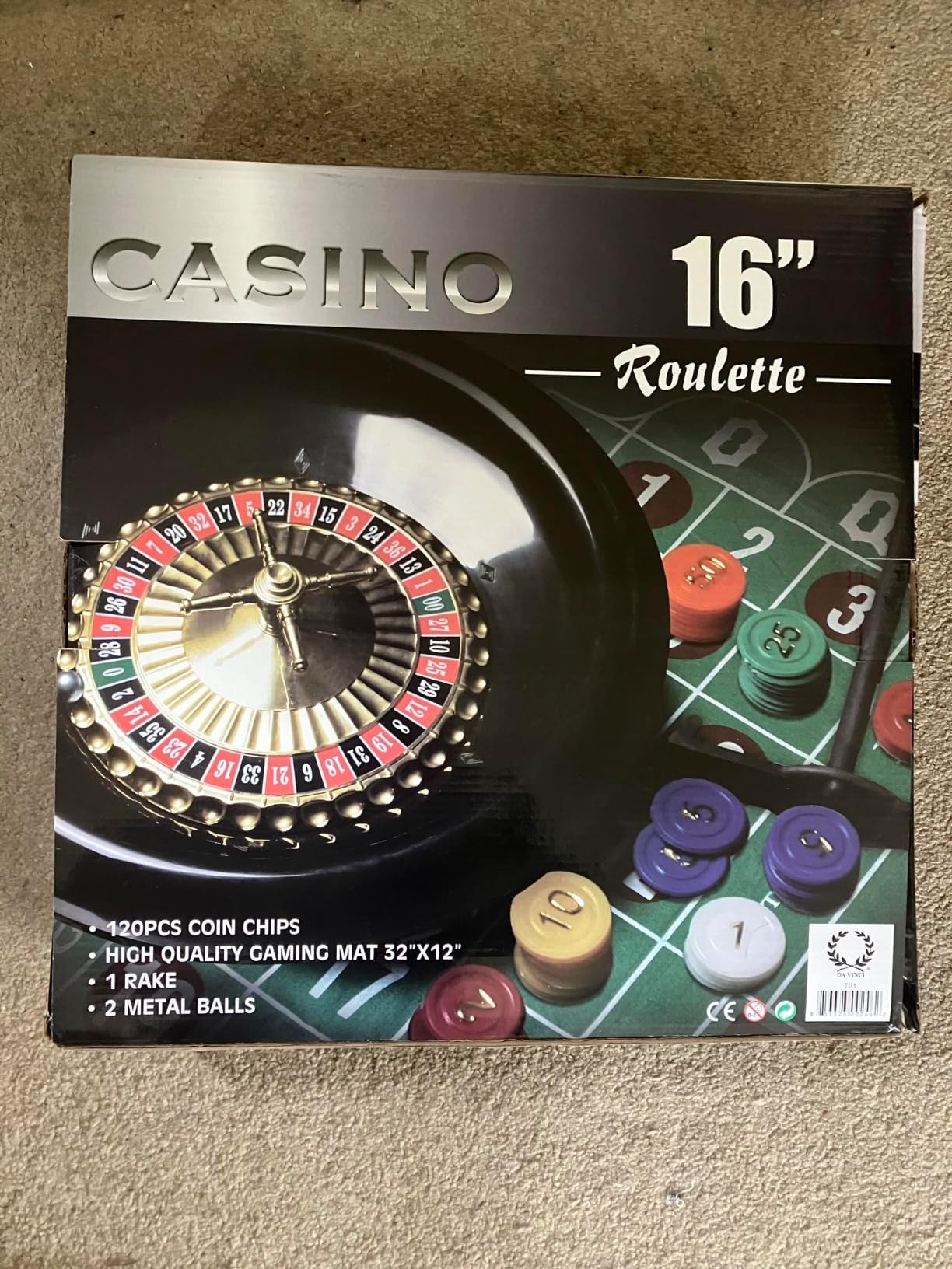 CASINO 16-Inch Roulette Wheel Game Set with 120 chips, Felt Layout, and Rake customer photo 1