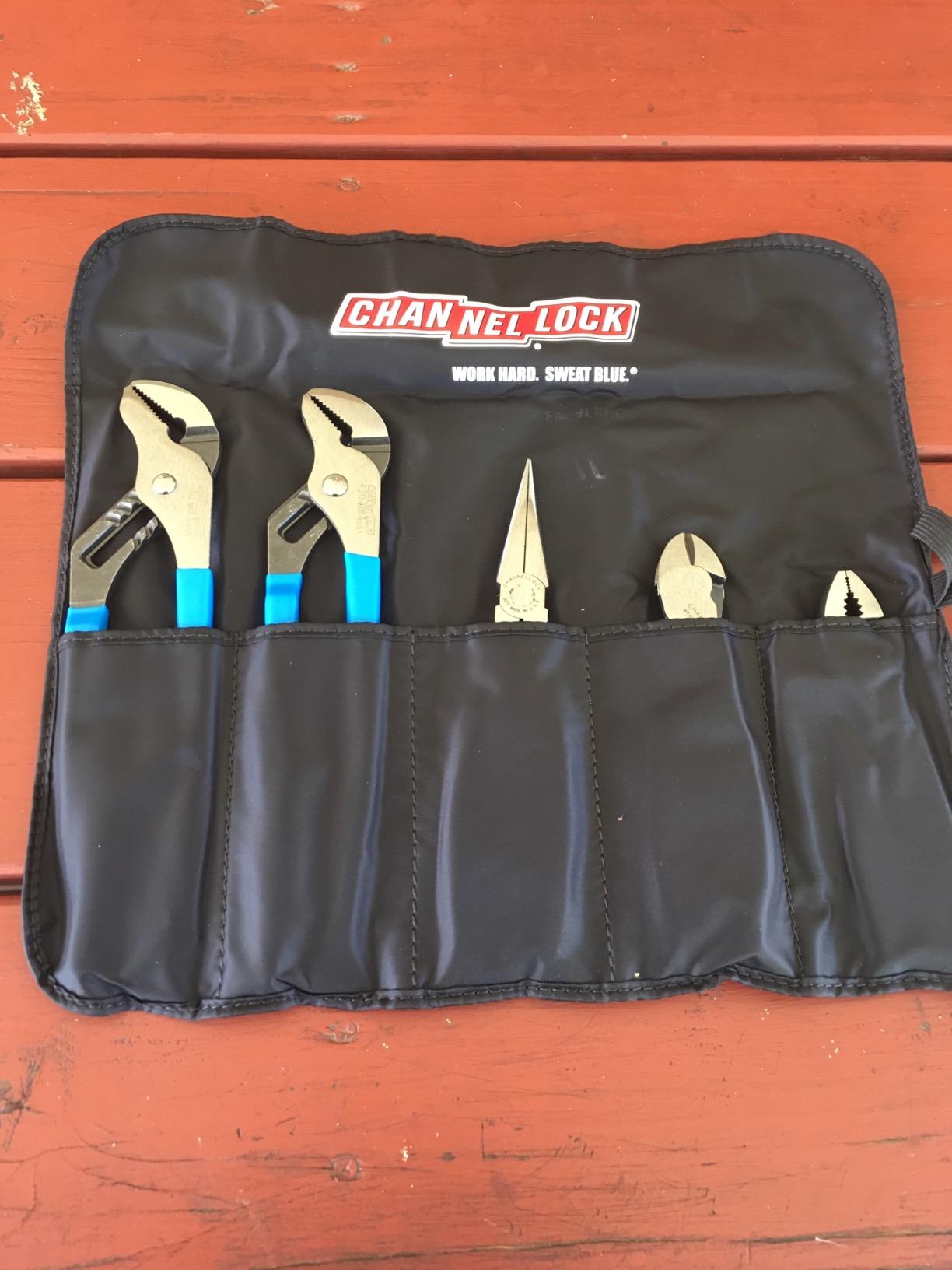 CHANNELLOCK TOOL ROLL-3 5pc Professional Pliers Set with Tool Roll, Made in USA, Includes Straight Jaw Tongue & Groove, Cutting, Long Nose, and Slip Joint Pliers, Forged High Carbon Steel customer photo 1