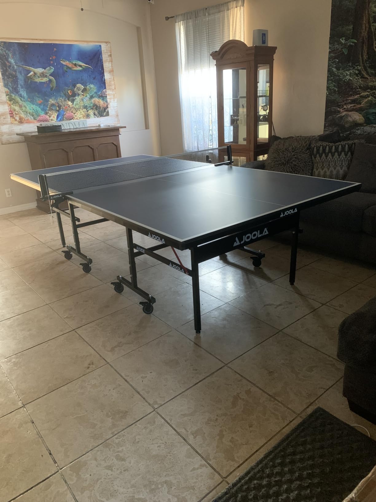 JOOLA Inside Professional MDF Indoor Ping Pong Table with Quick Clamp Table Tennis Net and Post Set - 10 Minute Easy Assembly - Tournament Quality - Foldable with Single Player Playback Mode customer photo 1