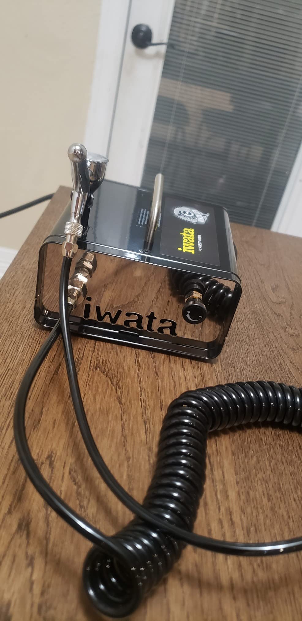 Iwata Ninja Jet Airbrush Compressor - 110-120V Quiet Compact Mini Air Compressor with Hose & Adaptors - Maintenance-Free, Adjustable Pressure customer photo 1
