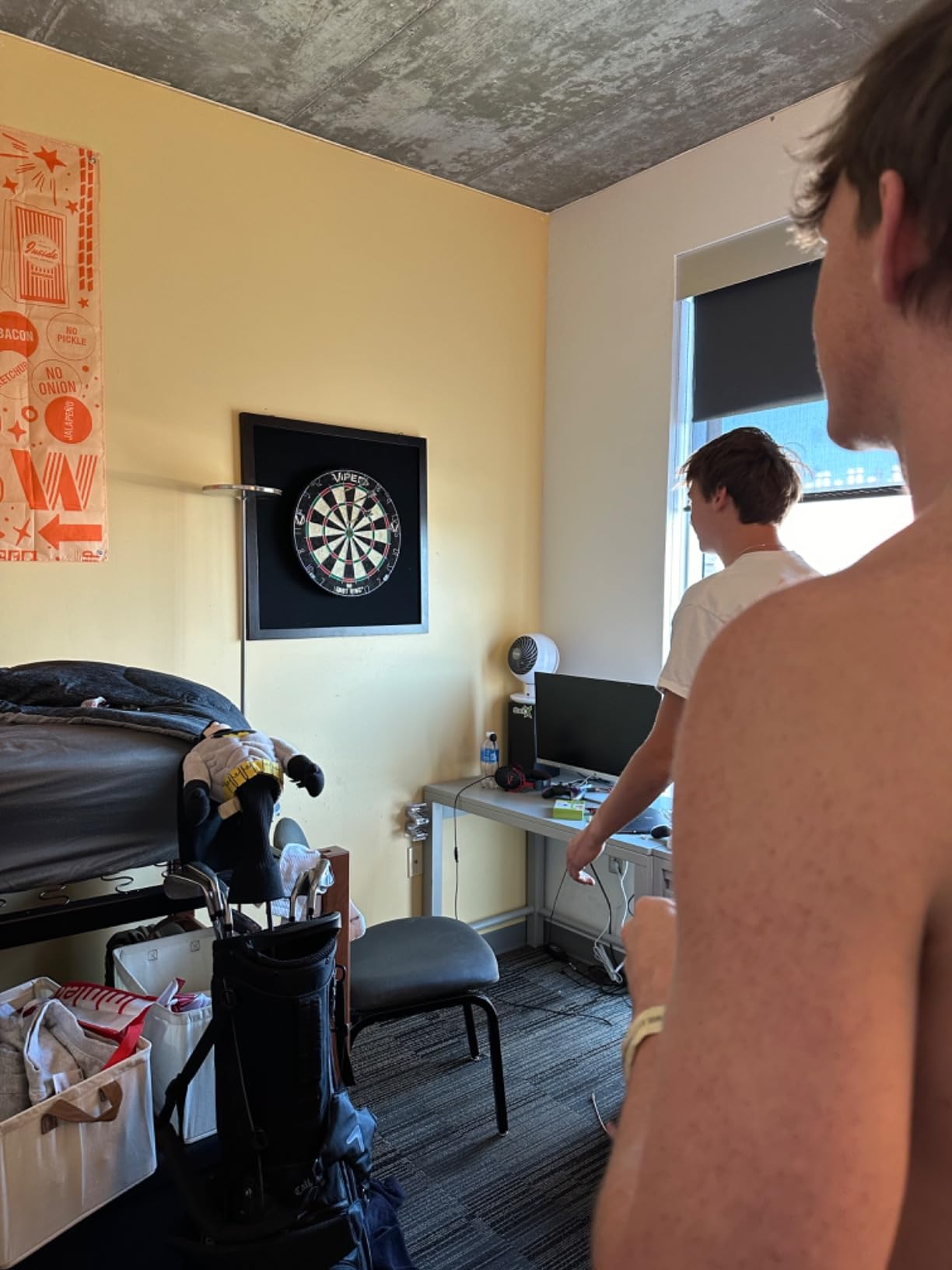 Viper Championship Wood Framed Sisal Dartboard Backboard with Optional Dry Erase Cricket Scorebord and Dart & Accessory Storage Caddy, Dark Mahogany Finish customer photo 1
