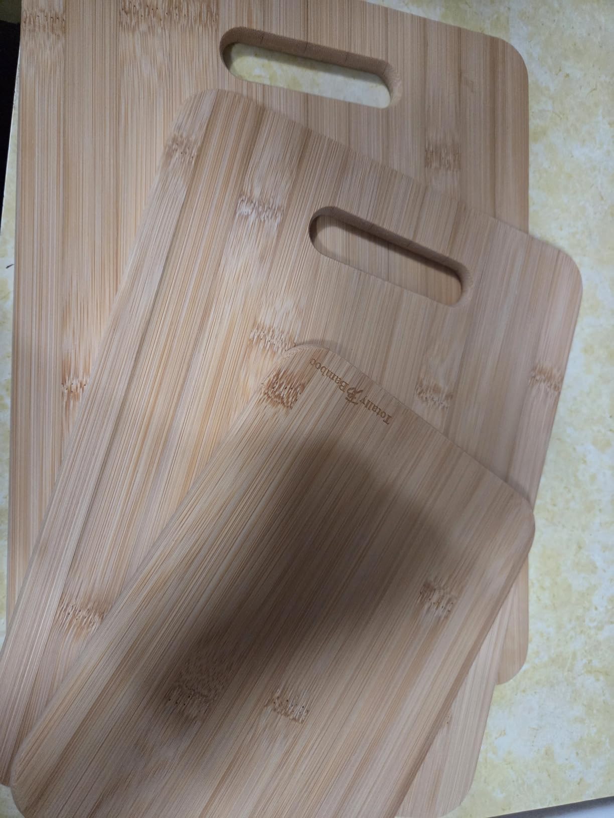 Totally Bamboo Cutting Board Set, 3 Reversible Cutting Boards for Kitchen | Small, medium & large bamboo boards for everyday meal prep. Smooth, knife-friendly surface for meat, produce, cheese & bread. customer photo 1