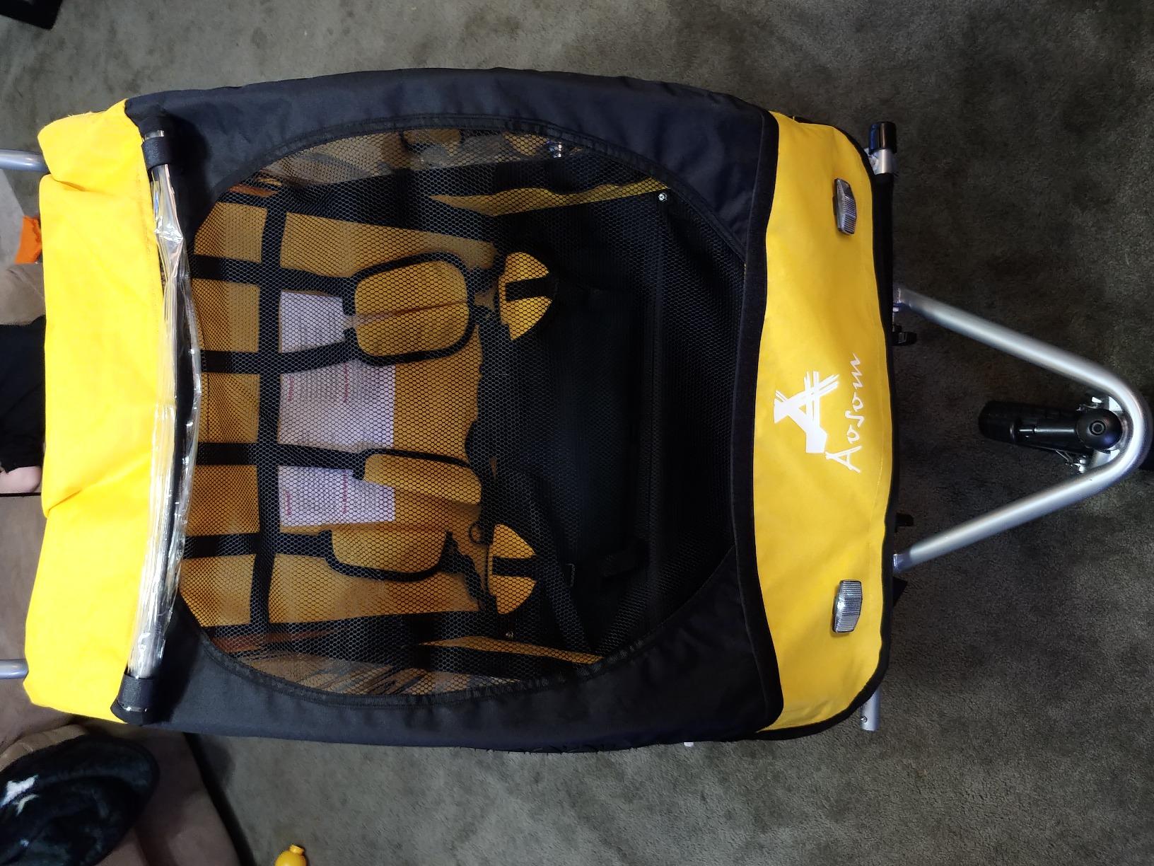 Aosom Elite 360 Swivel Bike Trailer for Kids Double Child Two-Wheel Bicycle Cargo Trailer customer photo 1