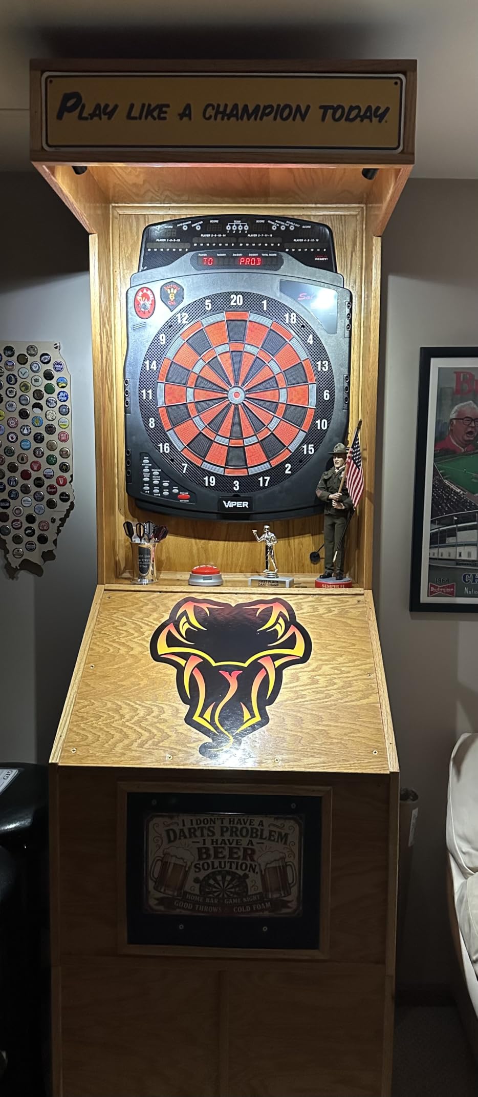 Viper Solar Blast Electronic Dartboard, 15.5 in Regulation Target, 43 Games, 16 Players, LED Scoreboard, 6 Darts Included, Black customer photo 1
