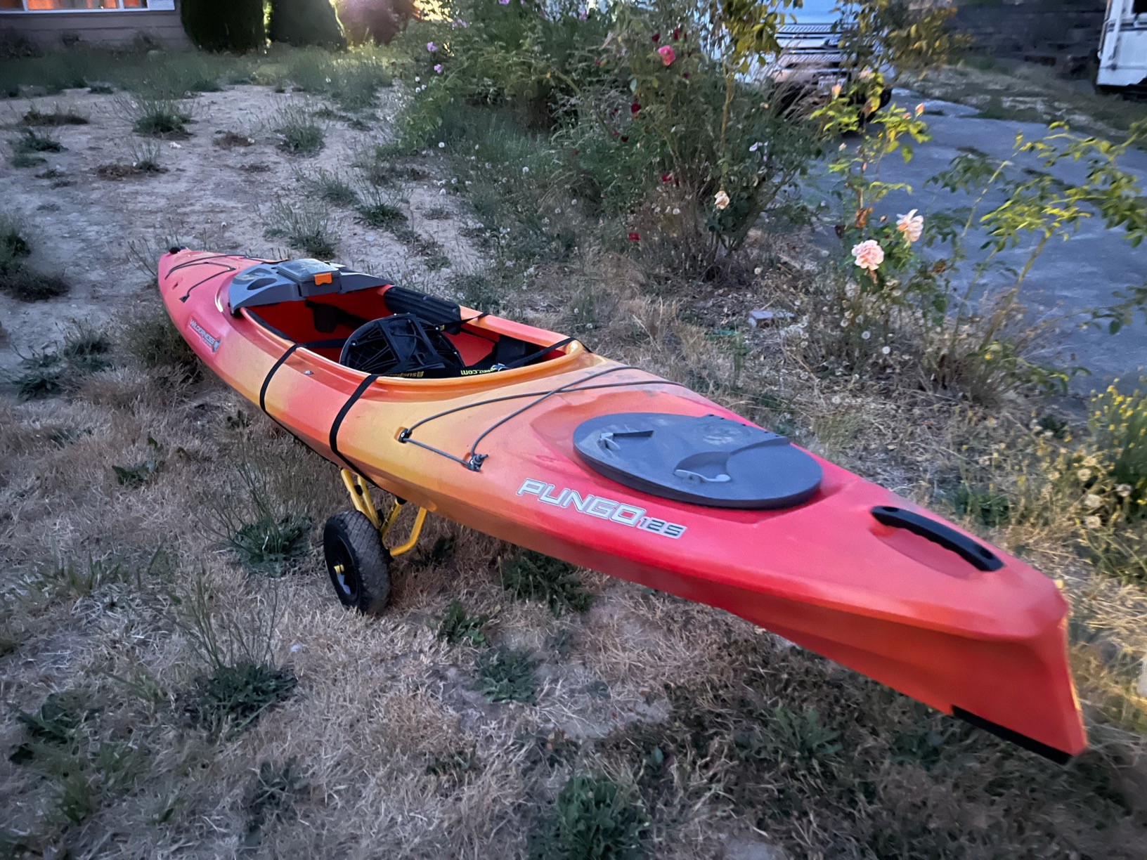 Suspenz Kayak Canoe Transport Trailer, DLX Kayak Cart, Trolley with Airless Wheels and Straps, Weight Capacity 150 lbs customer photo 1