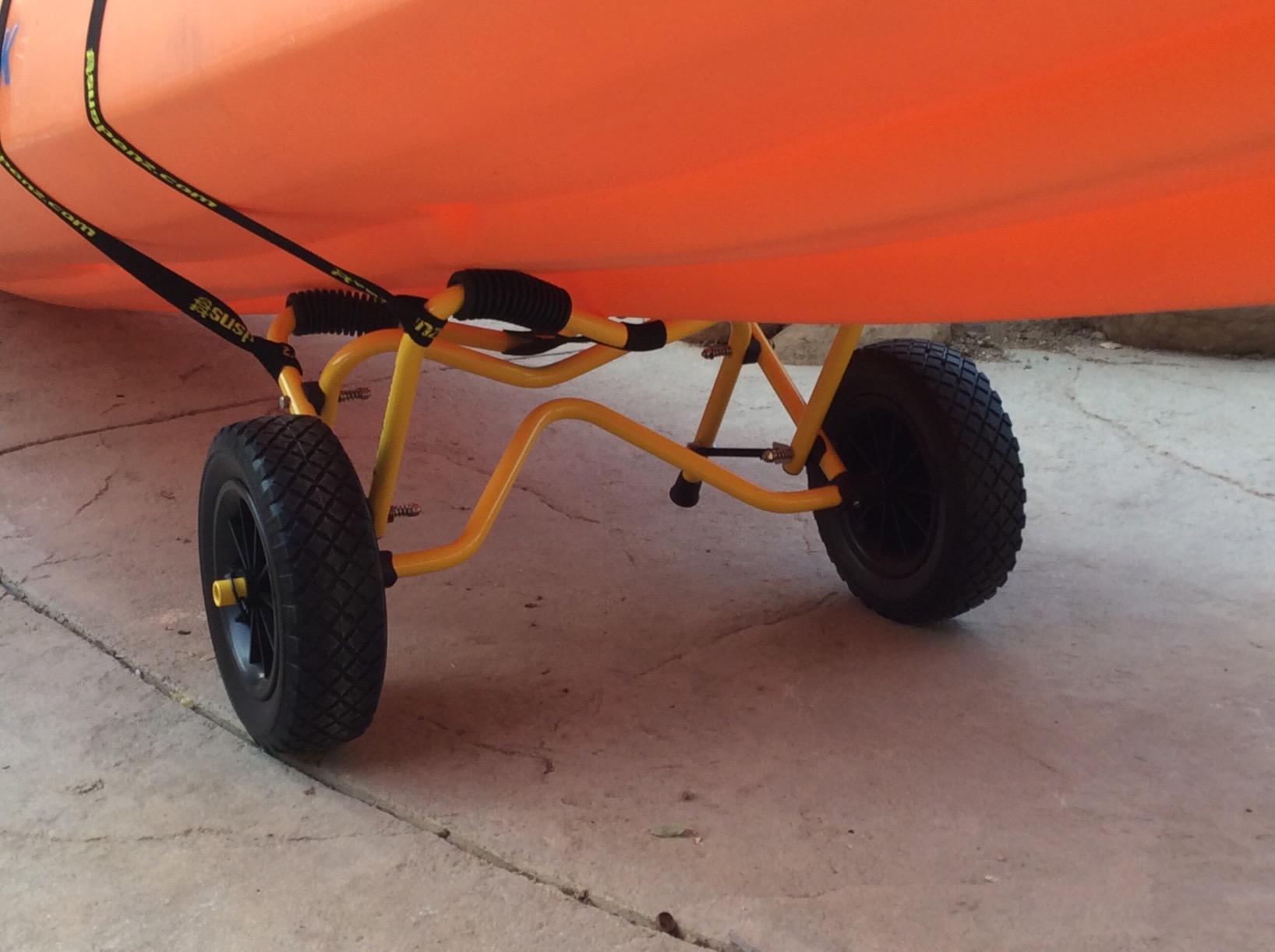 Suspenz Kayak Canoe Transport Trailer, DLX Kayak Cart, Trolley with Airless Wheels and Straps, Weight Capacity 150 lbs customer photo 2