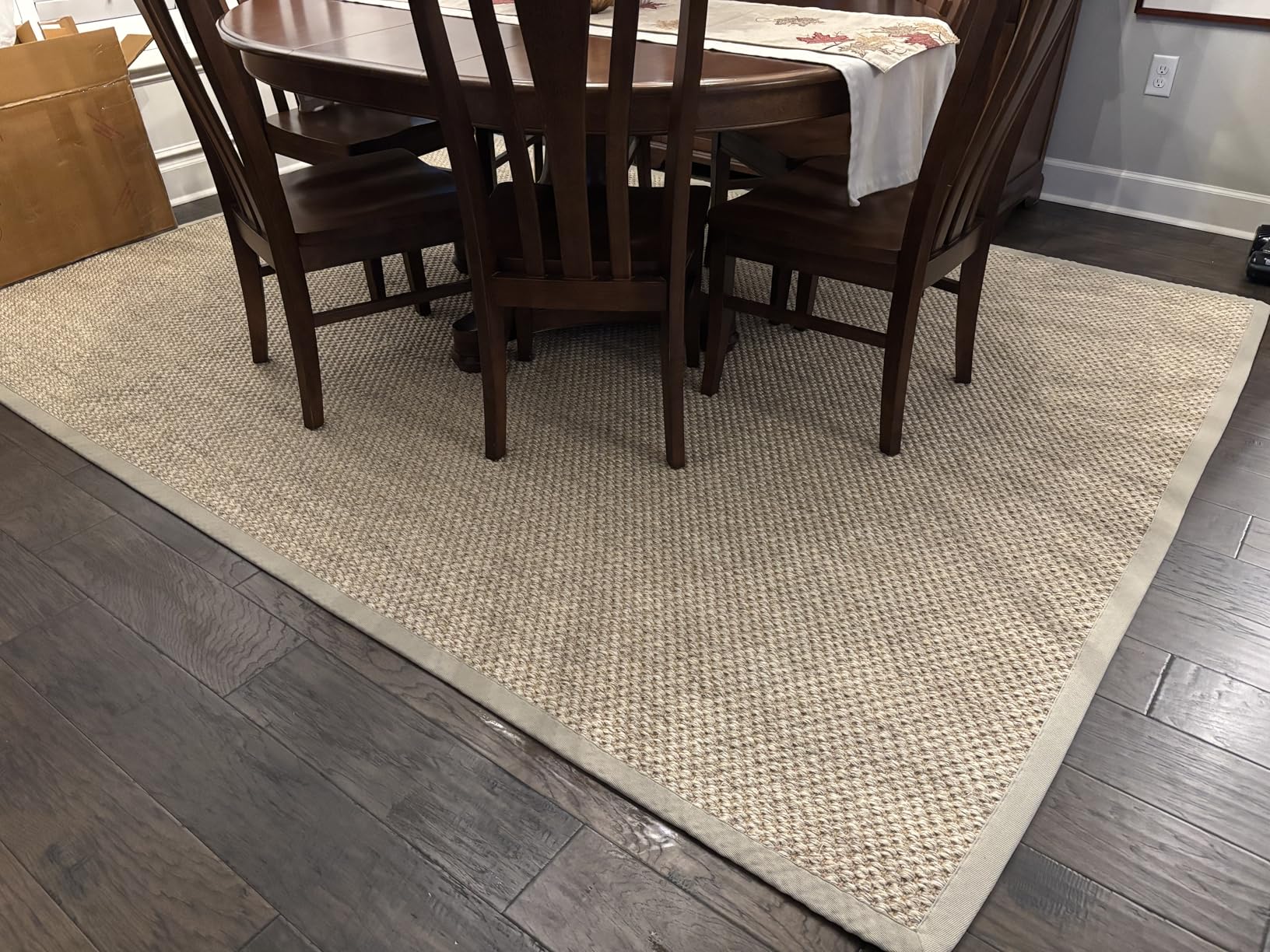 SAFAVIEH Area Rug 5x8 - Natural Fiber Collection - Marble, Sisal, Woven Design with Border (NF525C) customer photo 1
