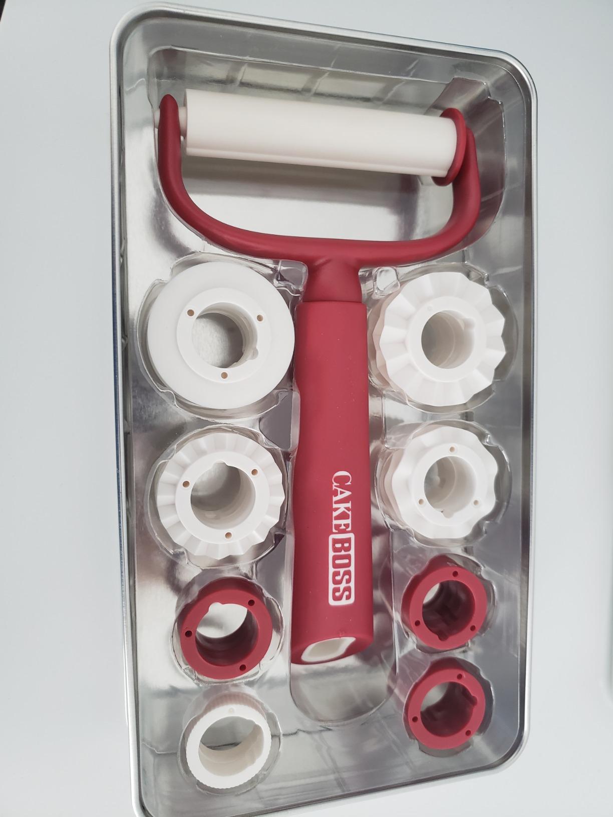 Cake Boss Decorating Tools Plastic Fondant Ribbon Cutter, Red - customer photo 2