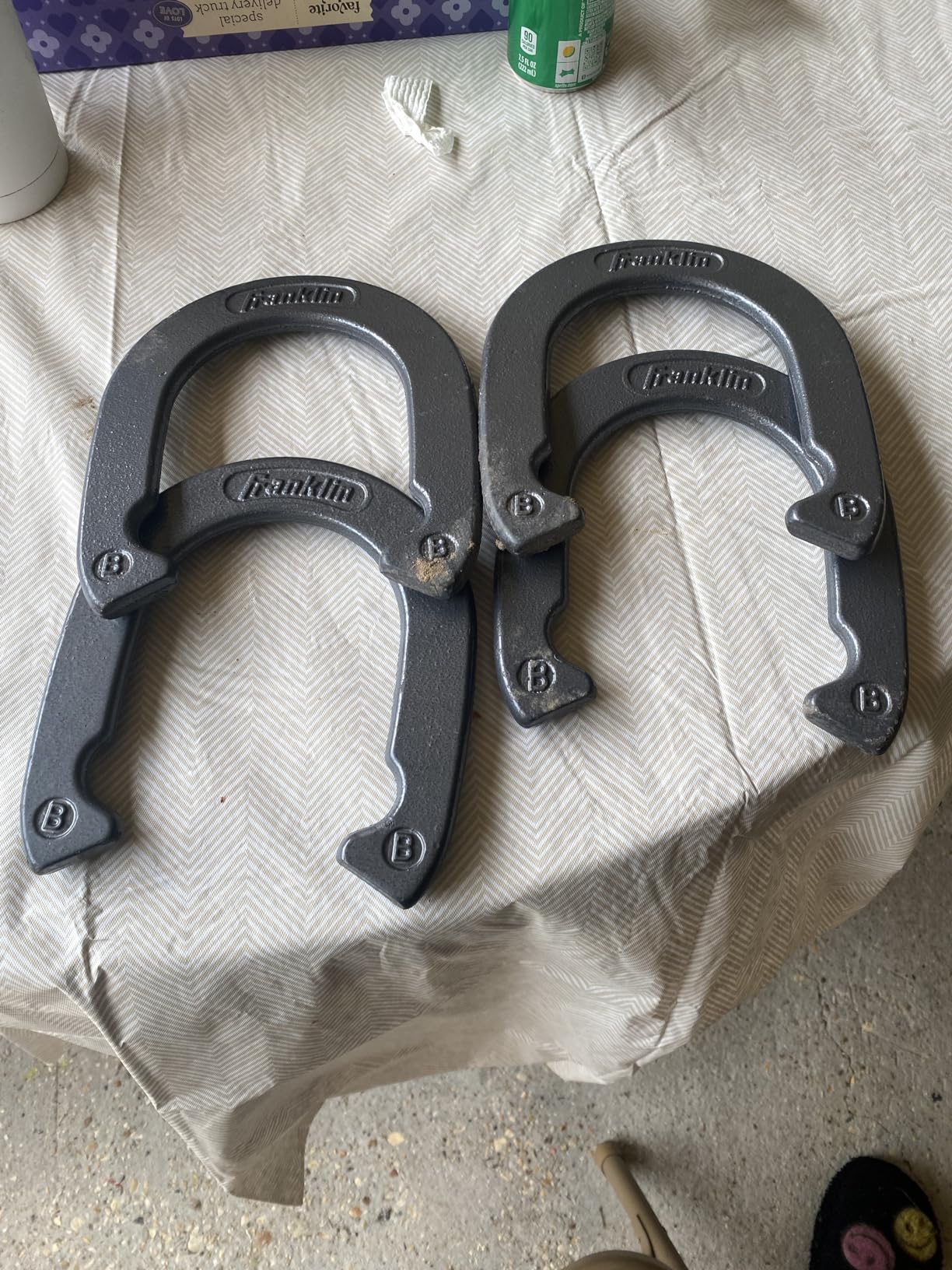 Franklin Sports Horseshoes Set - Metal Horseshoe Game Set for Adults + Kids - Official Weight Steel Construction - Beach + Lawn Outdoor Game - Recreational customer photo 2