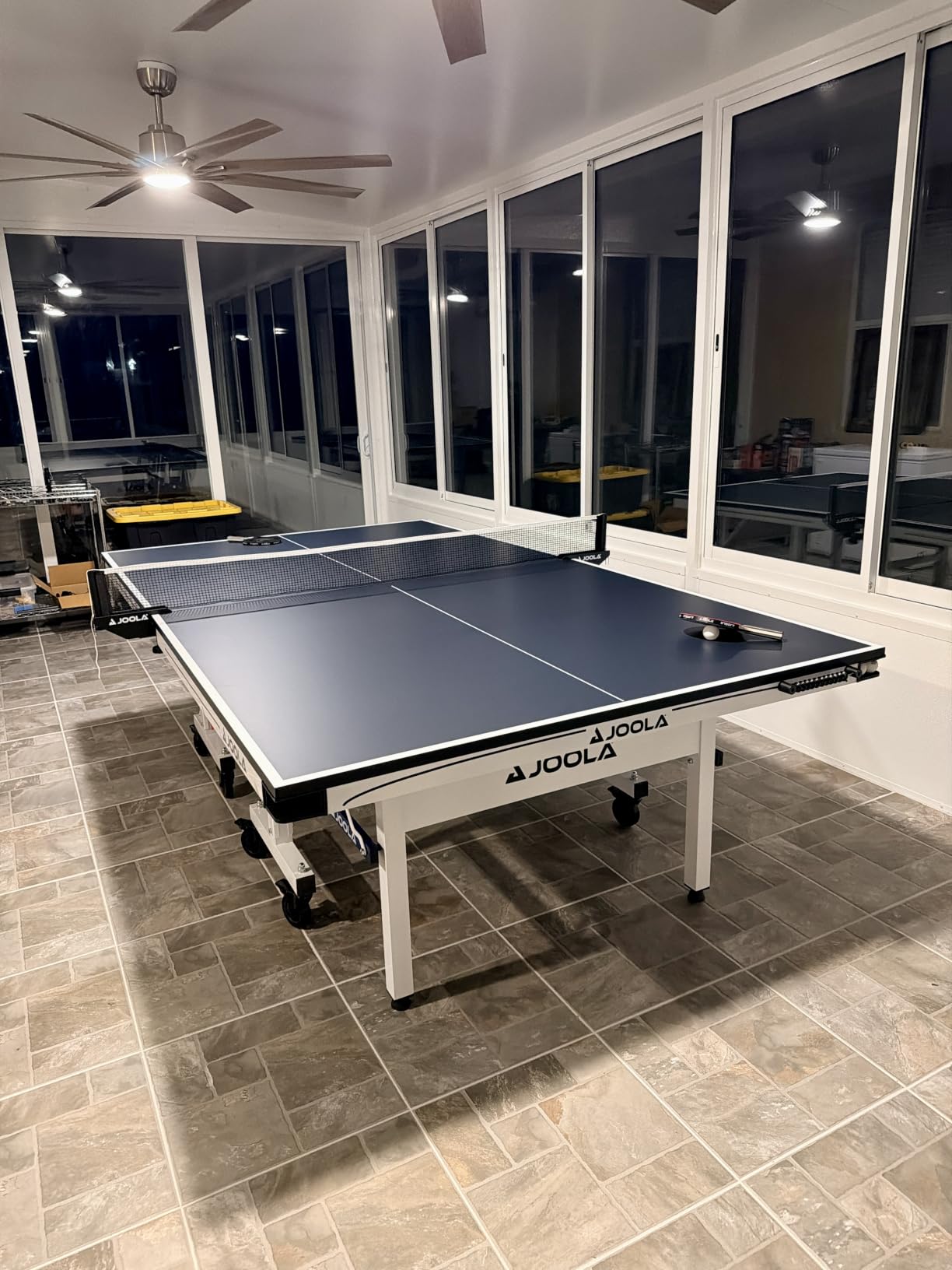 JOOLA Rally TL Professional MDF Indoor Ping Pong Table w/Quick Clamp Table Tennis Net & Post Set - 10 Minute Easy Assembly - Corner Ball Holders - Tournament Quality - Includes Playback Mode customer photo 1
